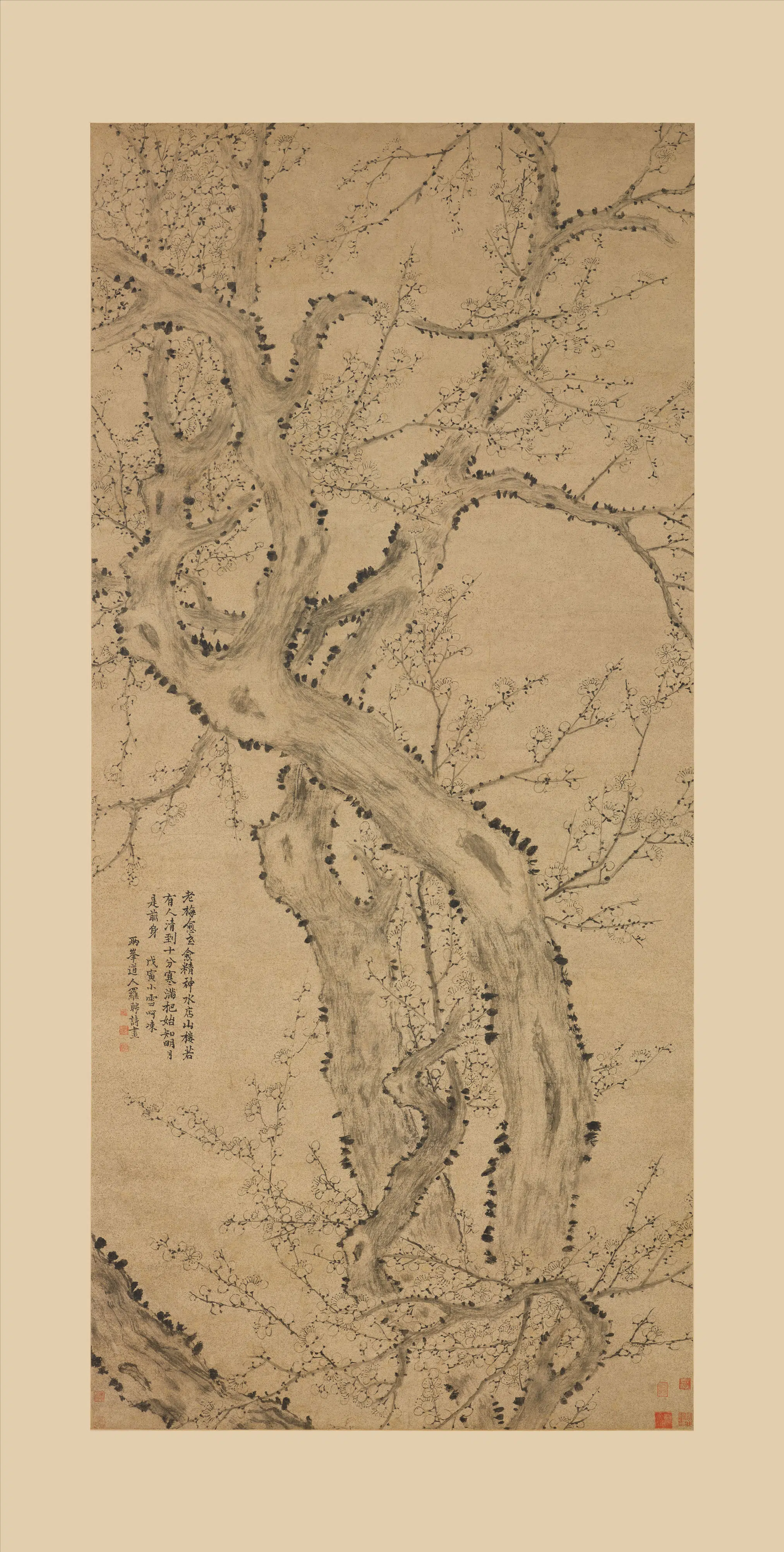 清代【罗聘】《梅花图轴-2》