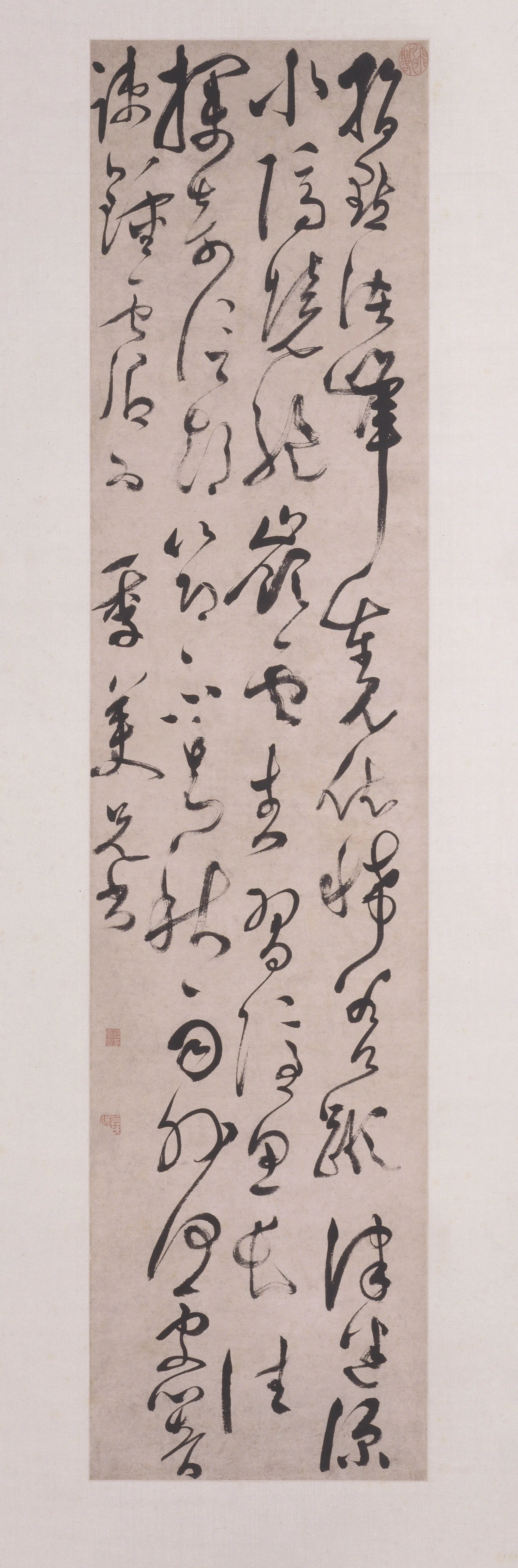 明朝【莫是龙（云卿）】《草书五律诗轴》