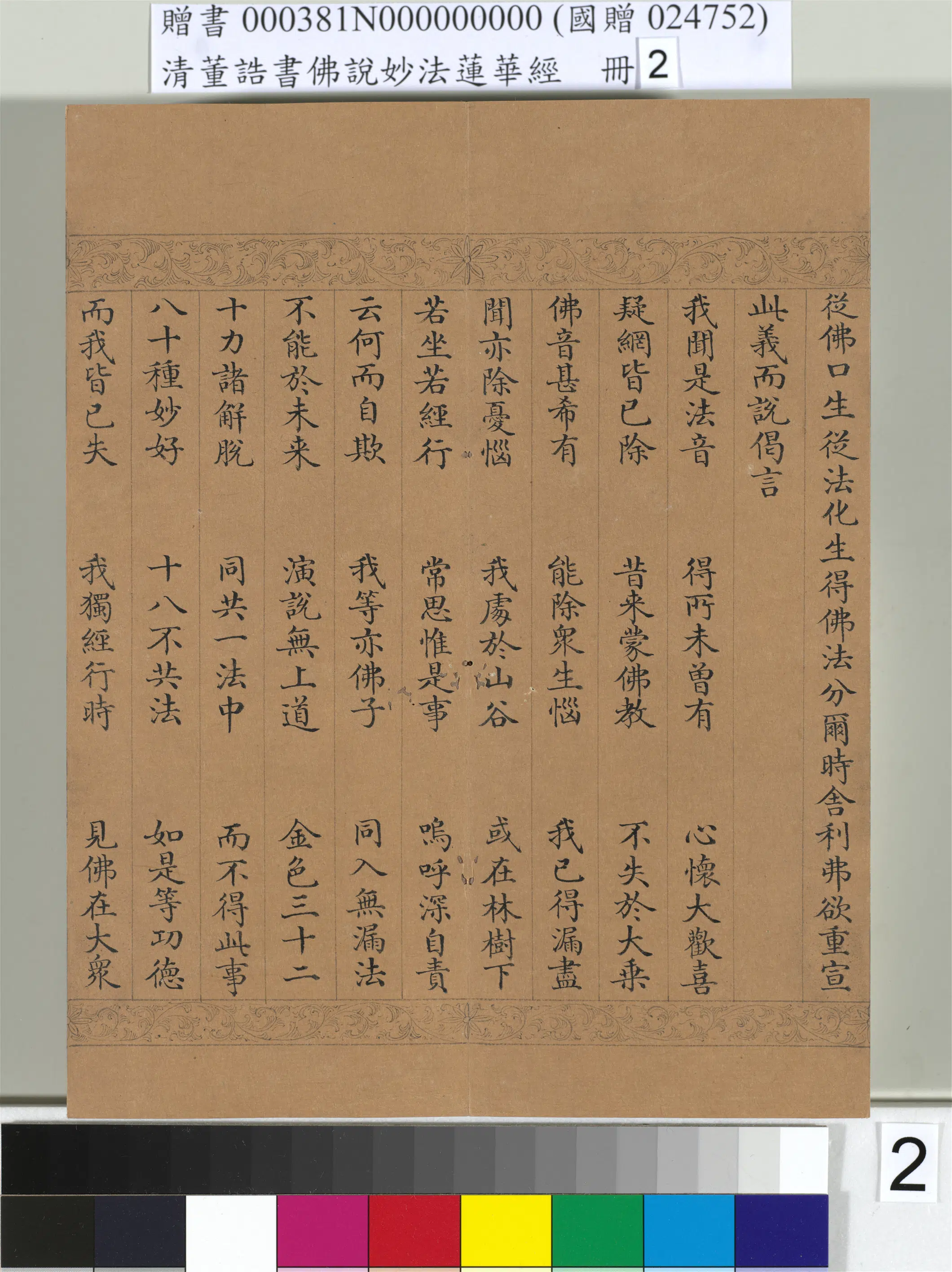 清代【董诰】《佛说妙法莲华经(二)册-48开》 第12张 清代【董诰】《佛说妙法莲华经(二)册-48开》 第12张