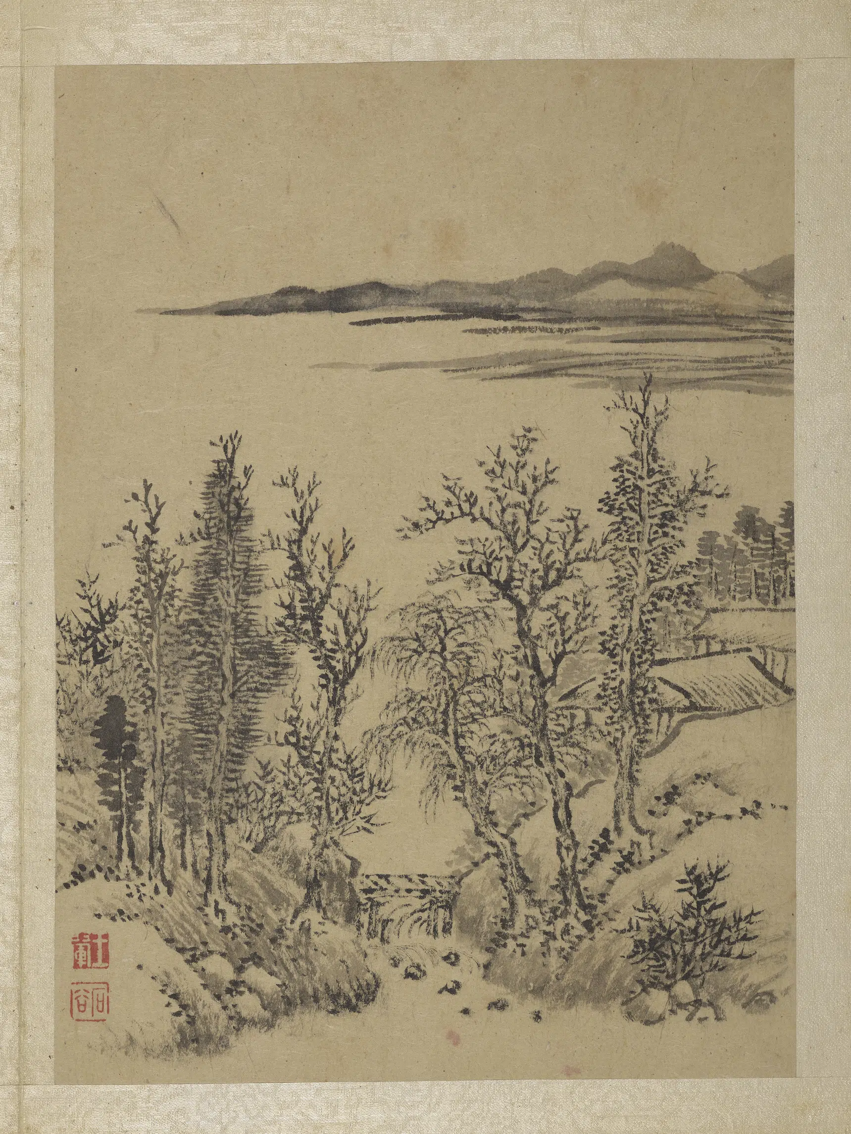 清代【王翚】《画山水册-3》 第11张 清代【王翚】《画山水册-3》 第11张