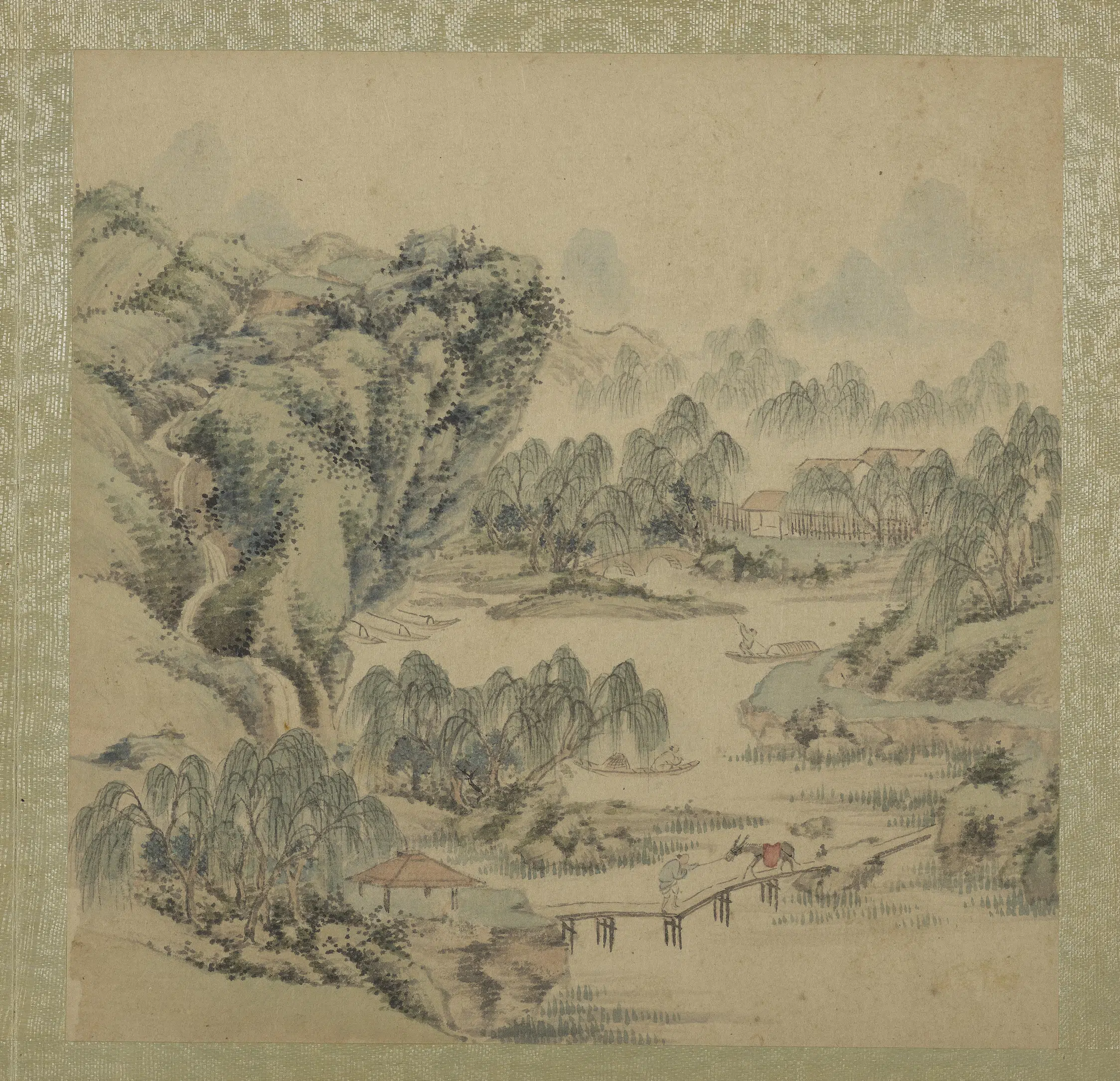 清代【王翚】《拟古山水画册》 第3张 清代【王翚】《拟古山水画册》 第3张