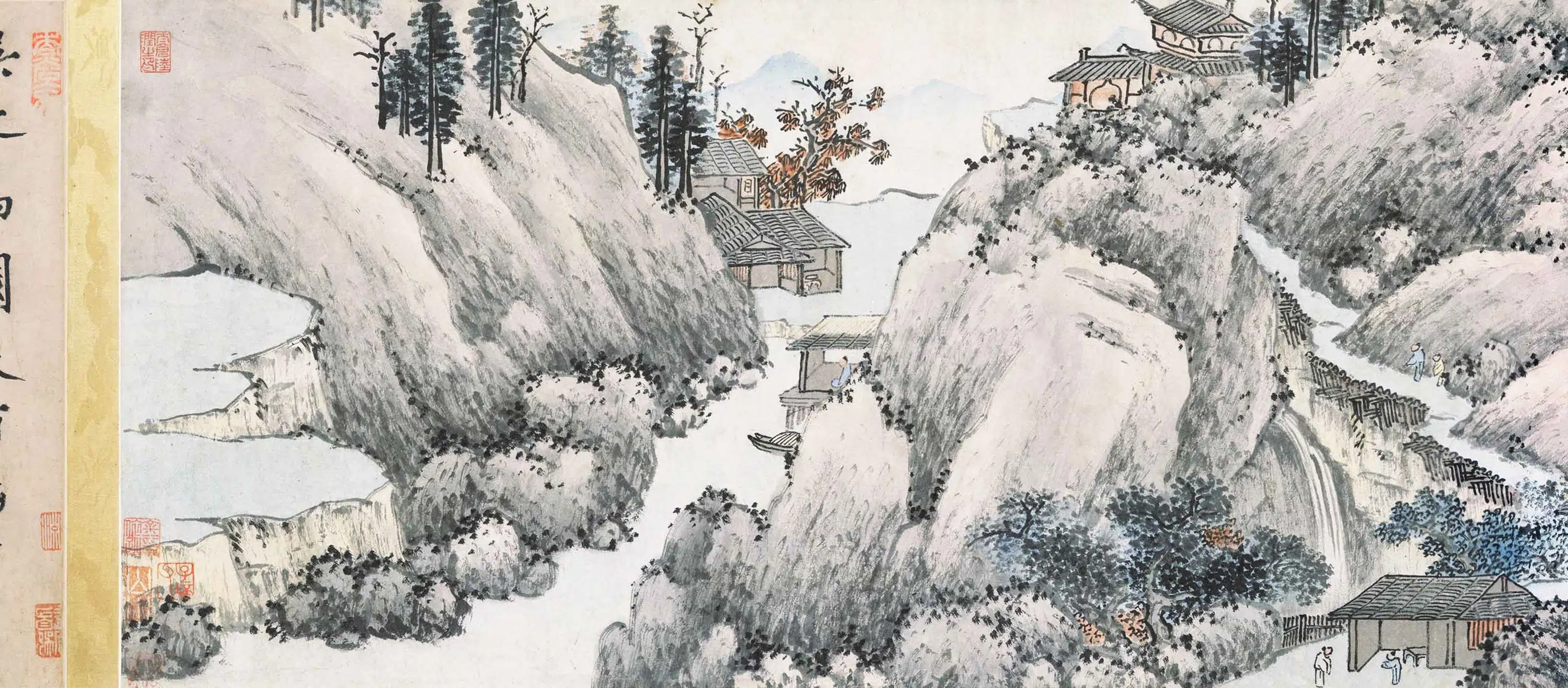 明朝【沈周】《吴中山水卷》 第4张