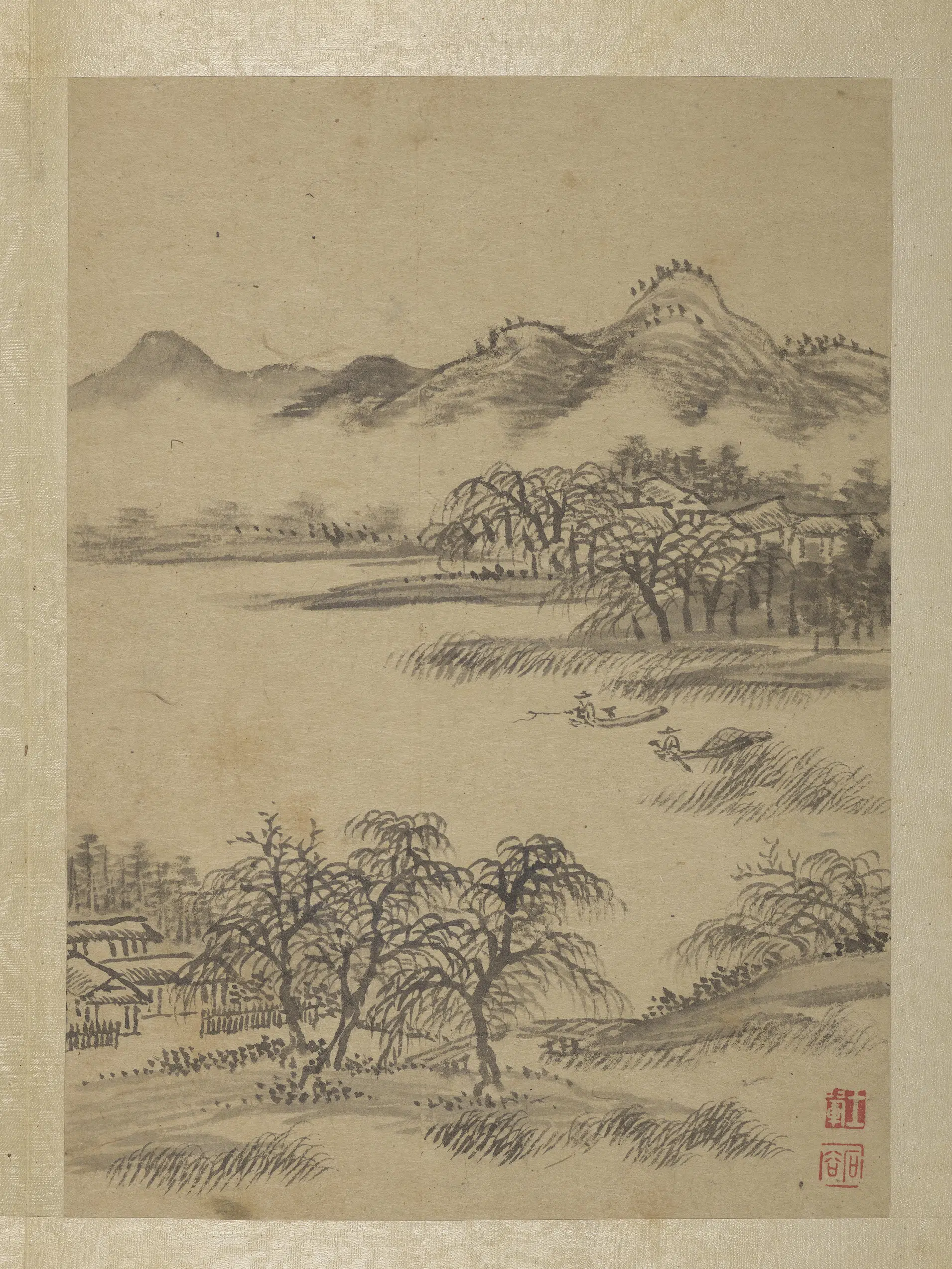 清代【王翚】《画山水册-3》 第8张 清代【王翚】《画山水册-3》 第8张