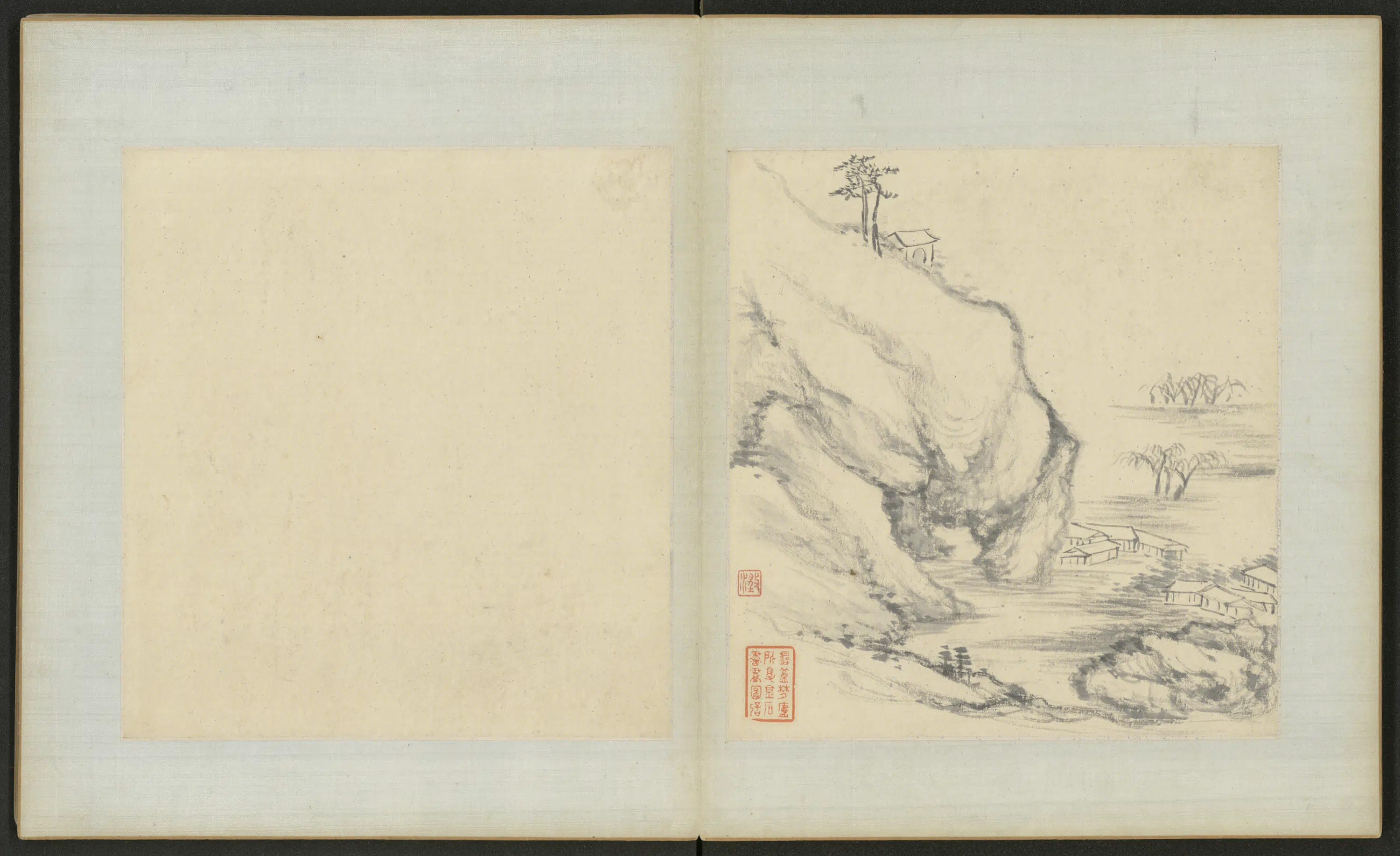 清代【劳澂劳徵】《劳澂山水图册》
