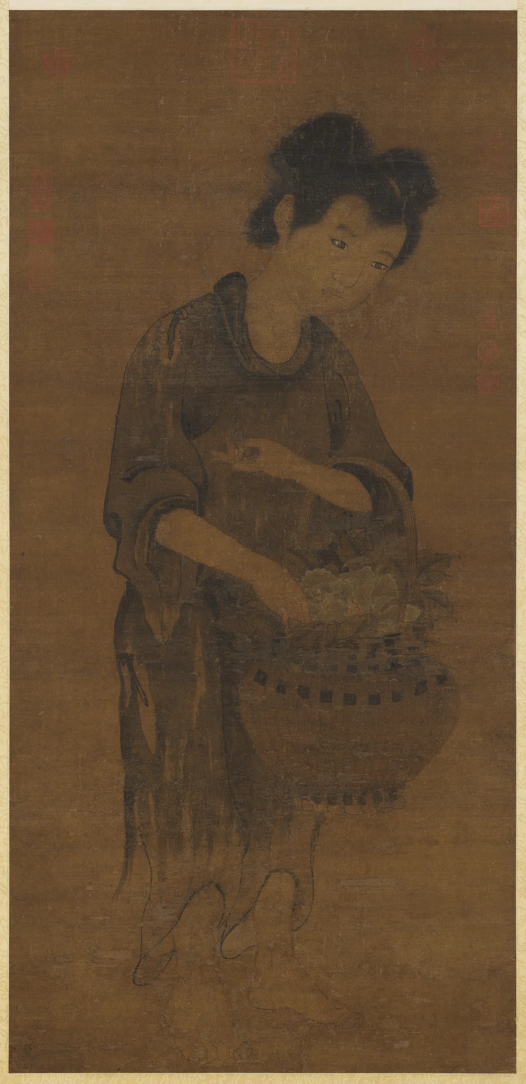 宋代《宋人画釆芝仙图轴》 第1张 宋代《宋人画釆芝仙图轴》 第1张
