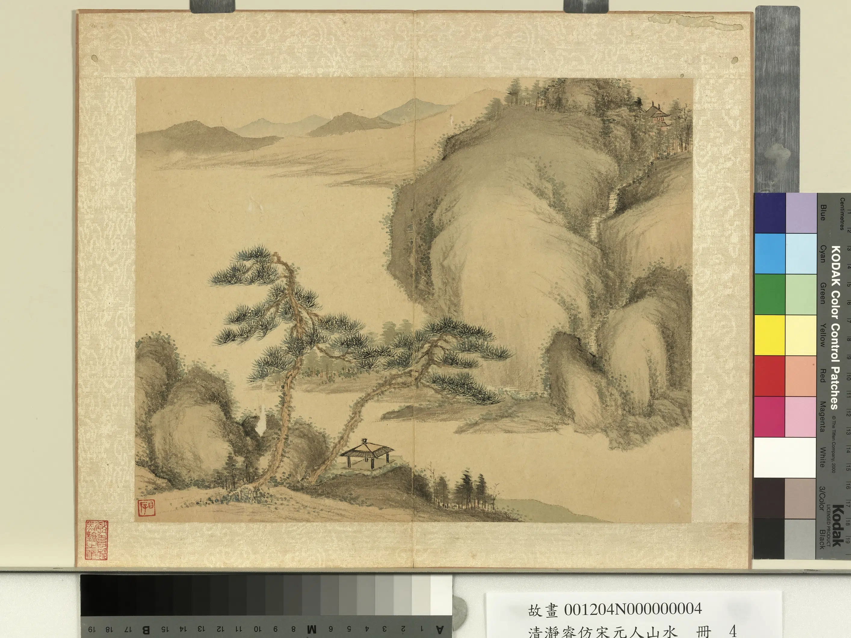 清代【上睿-瀞睿】《仿宋元人山水册-松溪亭子》