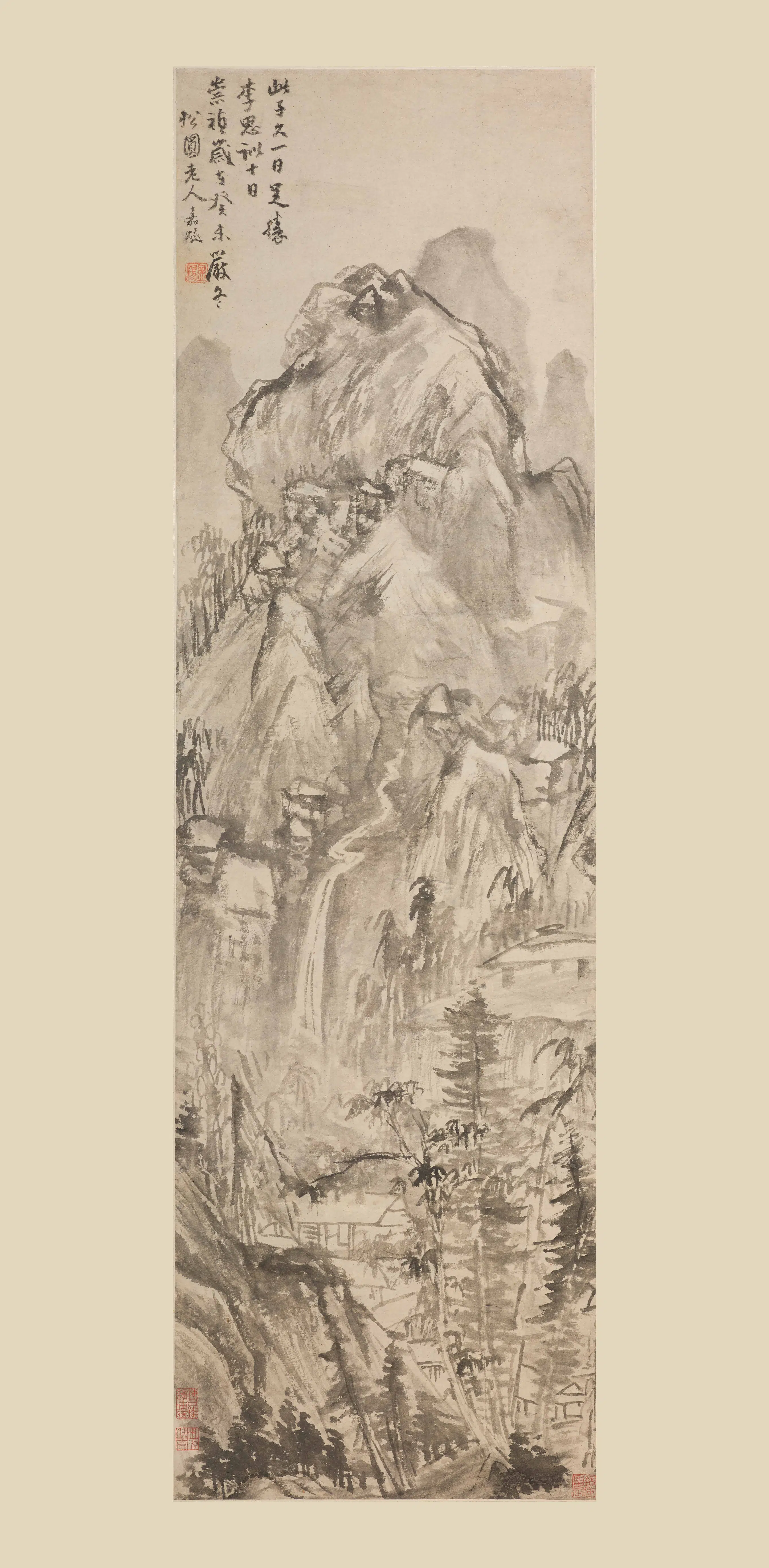 明朝【程嘉燧】《山水图轴》