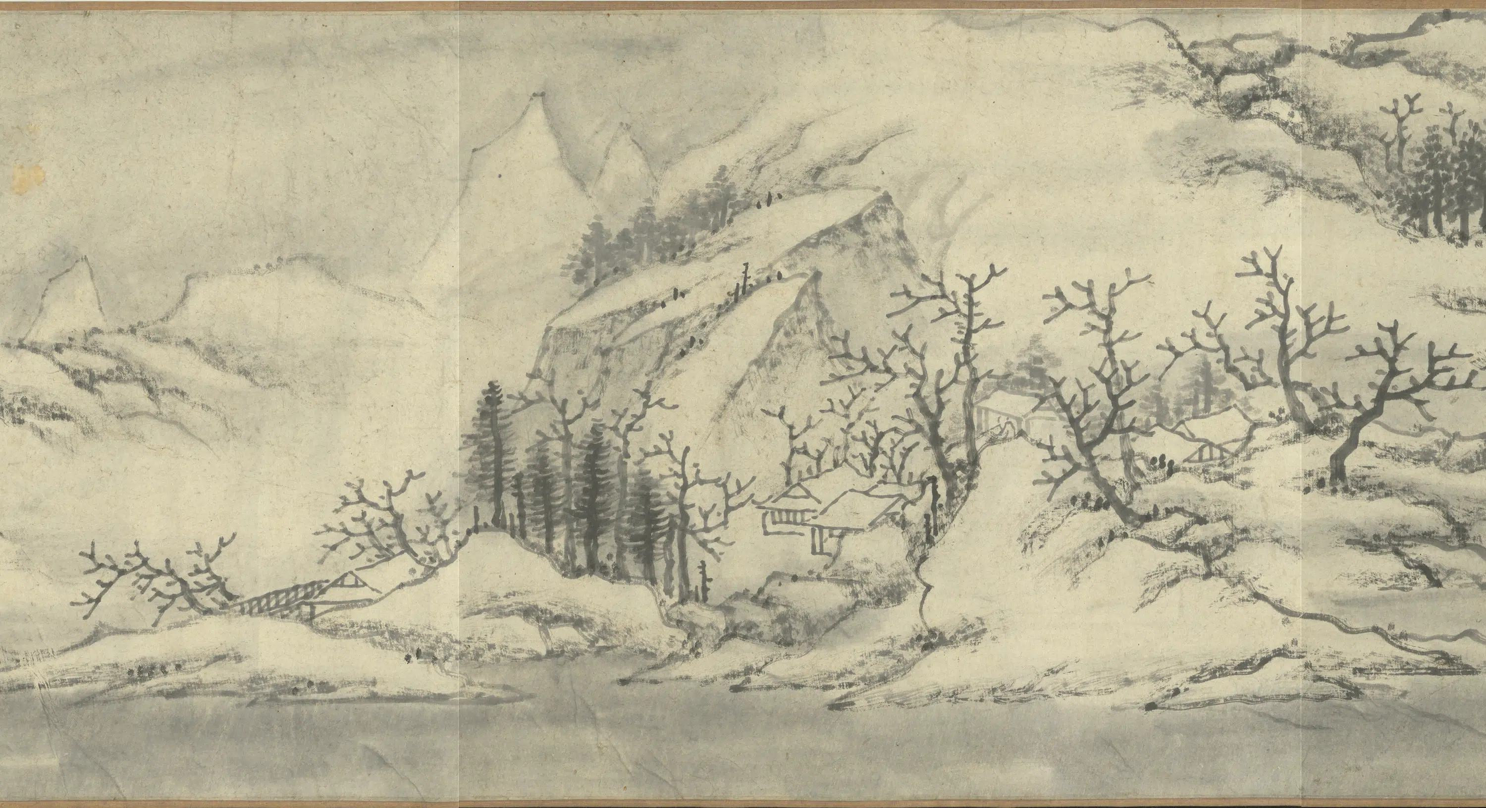 明朝《明人画雪景卷》 第2张