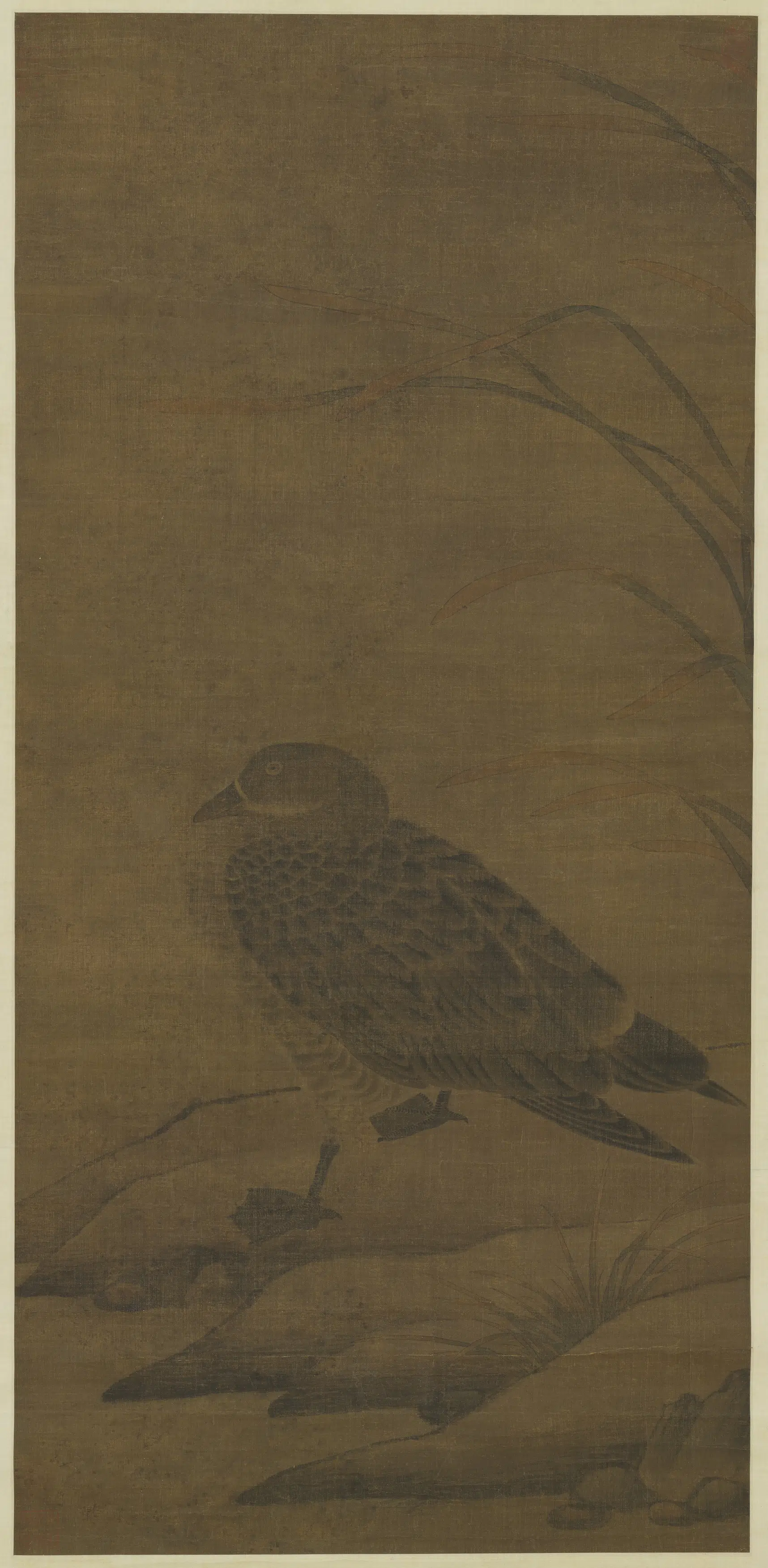 北宋【崔白】《轴芦汀宿雁图》
