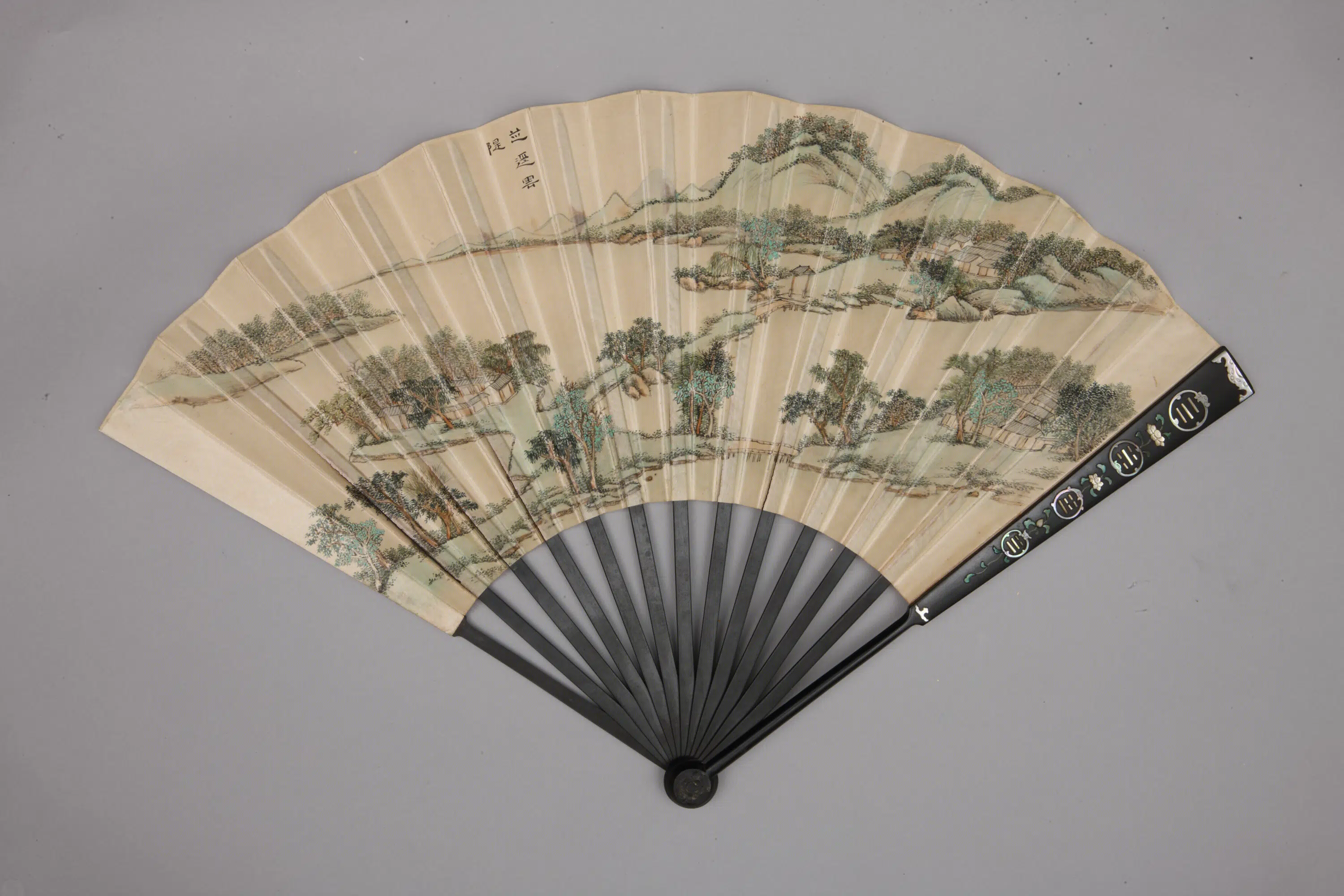清代【王际华】《清人画避暑山庄三十六景图王际华书诗成扇-28幅》 第23张