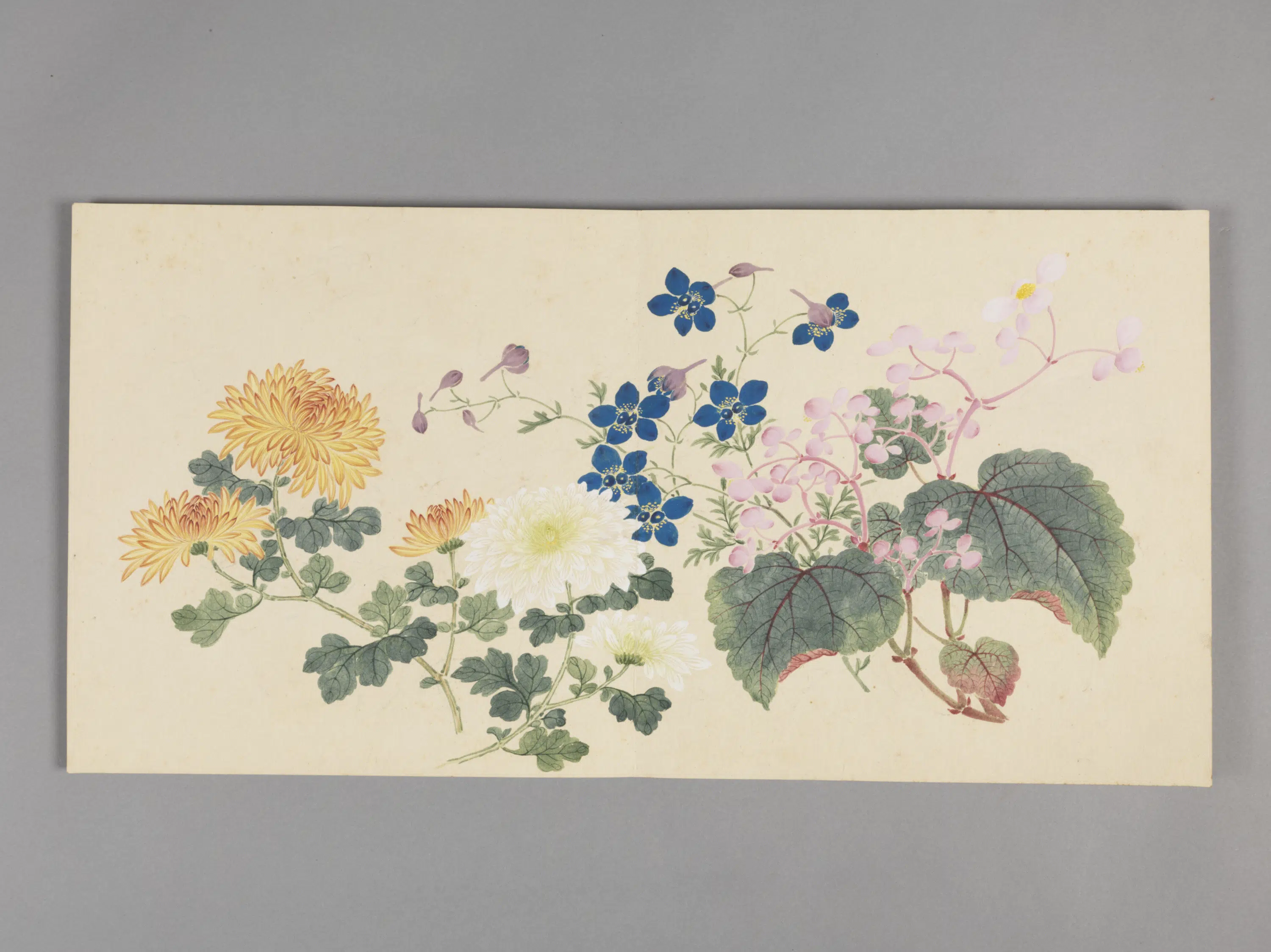 清代【董诰】《四季花卉册（4开）》 第3张