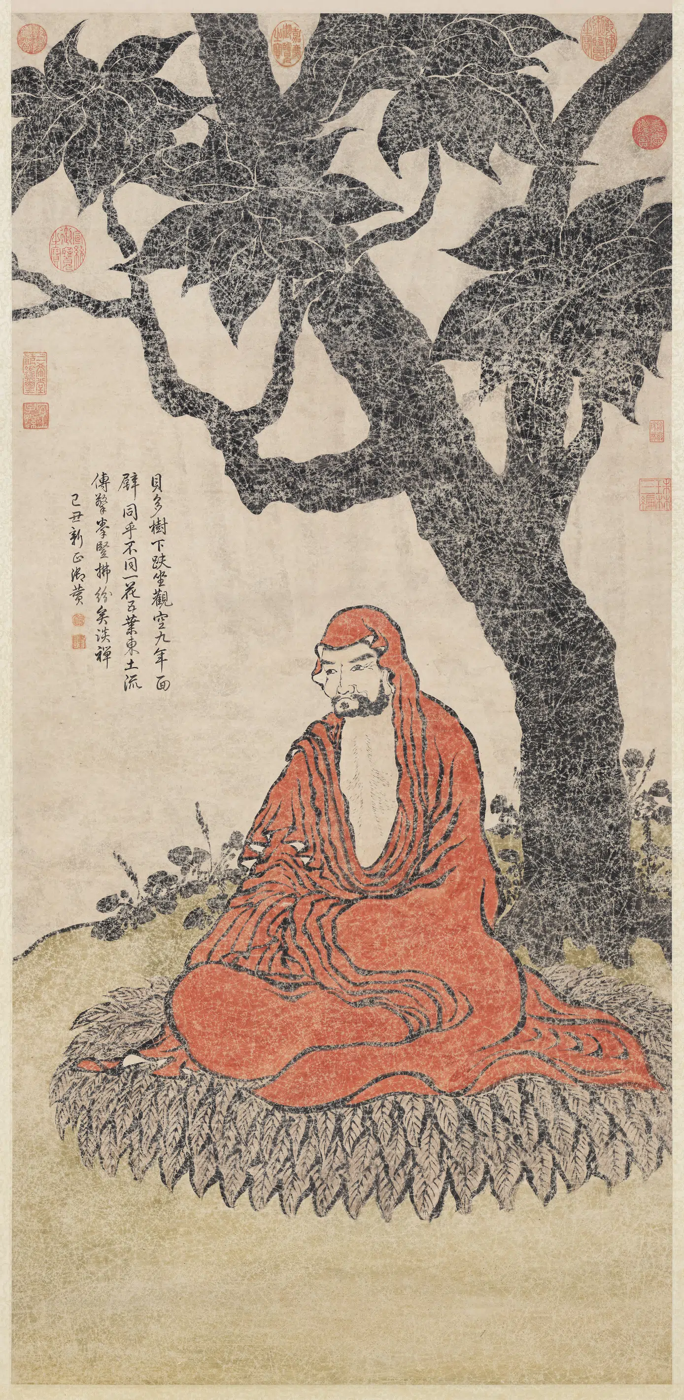宋代《宋人画达摩图轴》