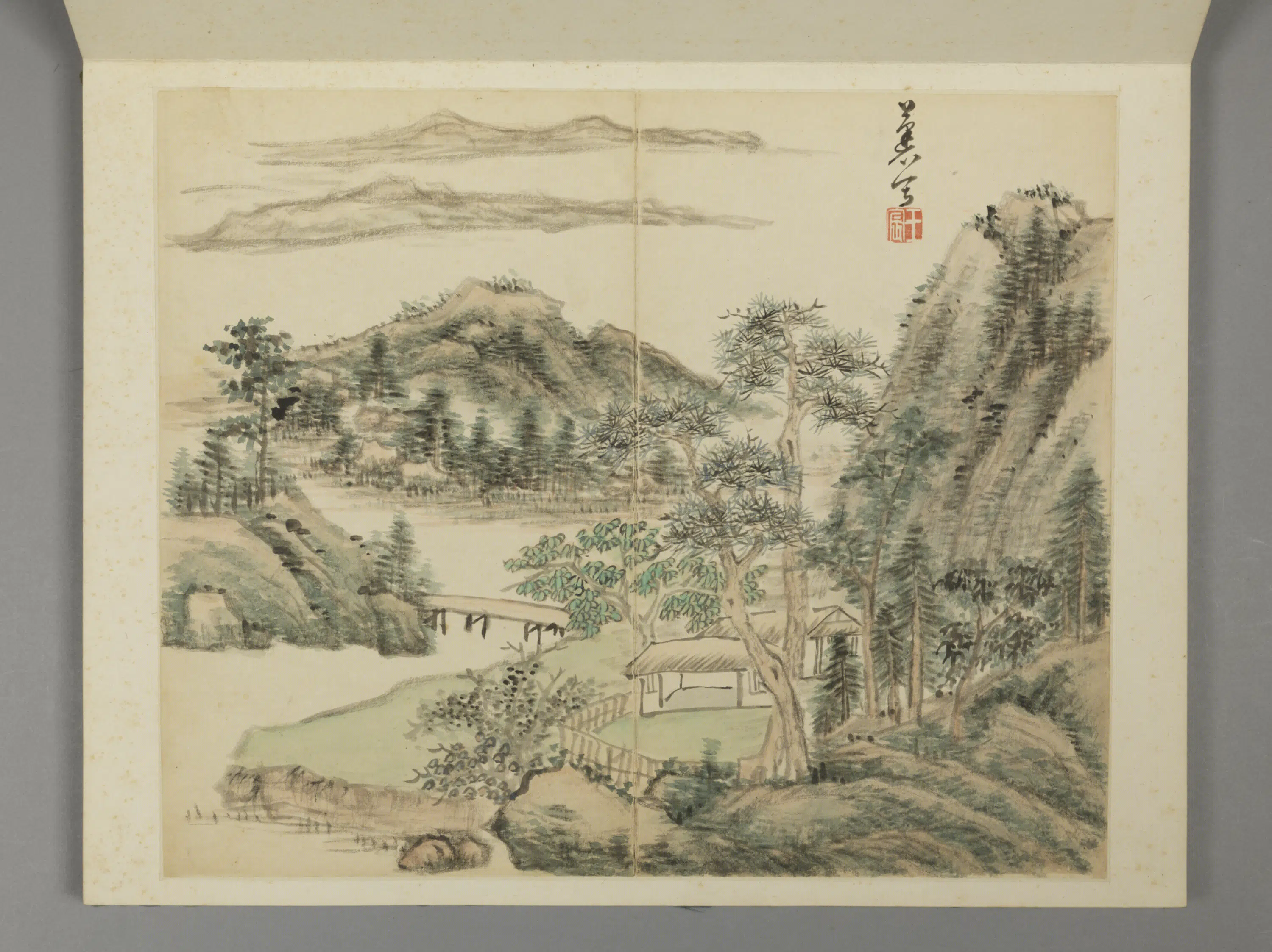 清代【王宸】《山水册-蓬心写》 第1张 清代【王宸】《山水册-蓬心写》 第1张