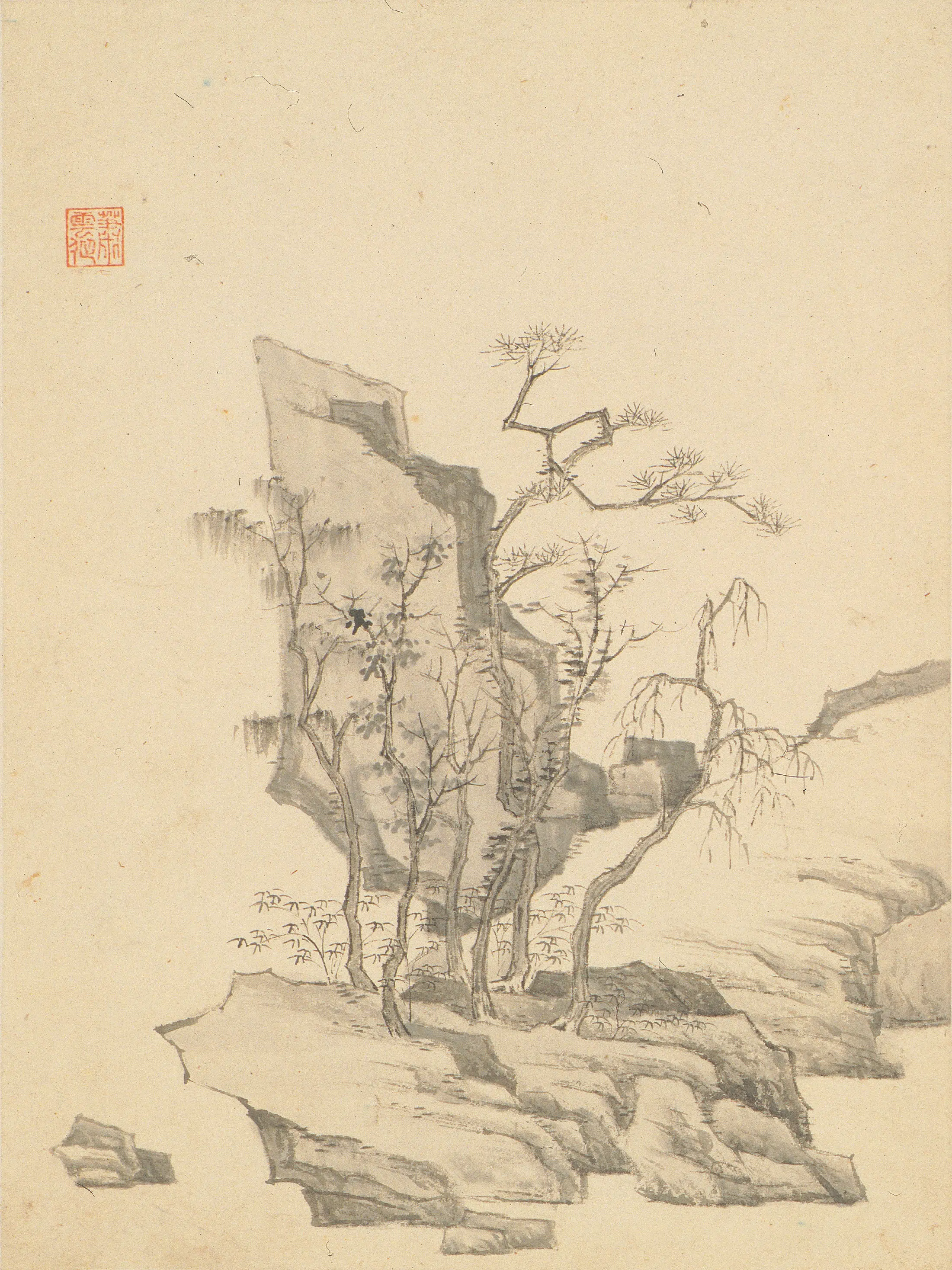 清代【萧云从】《山水册》 第10张 清代【萧云从】《山水册》 第10张