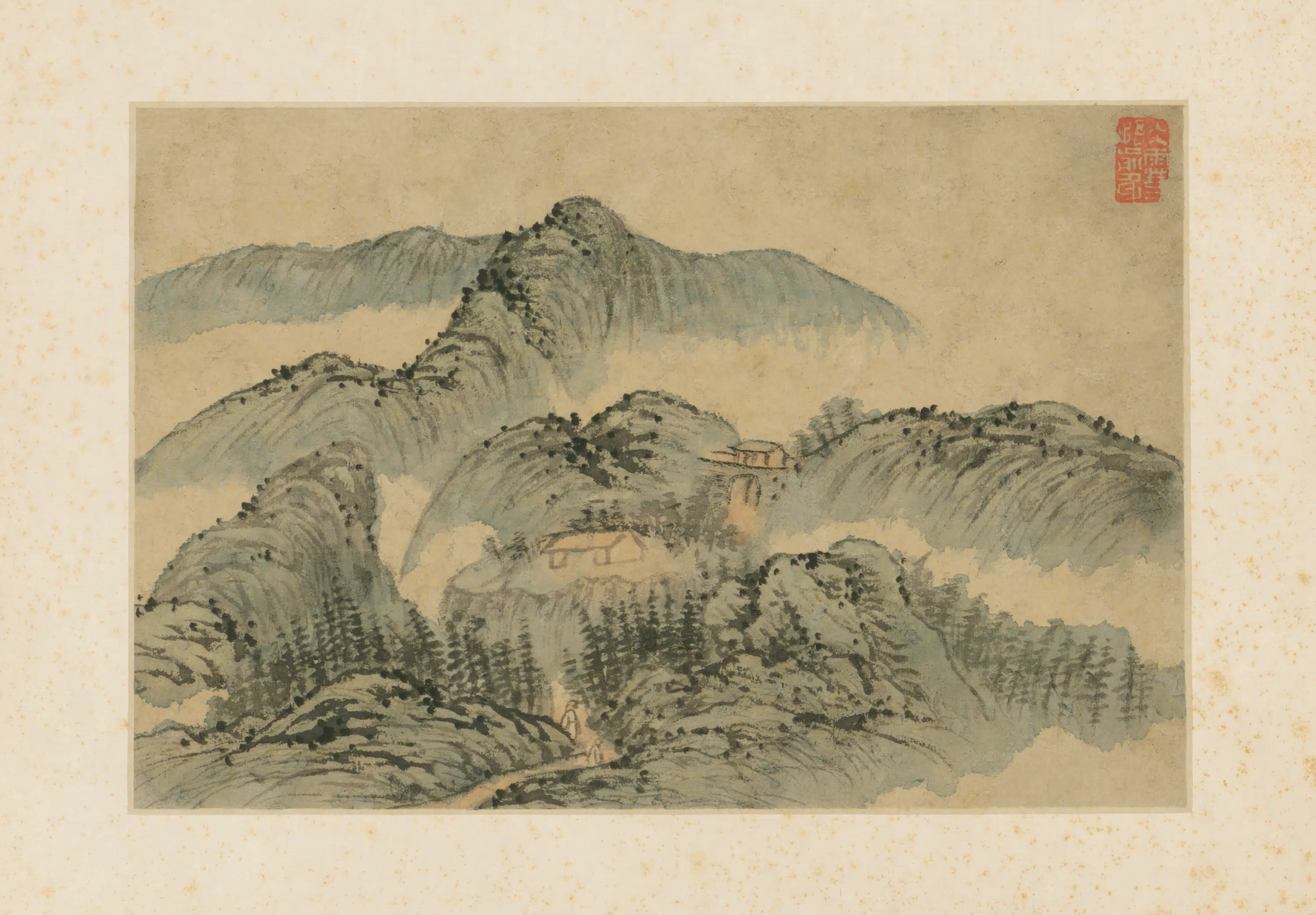 清代【原济】《山水图页》