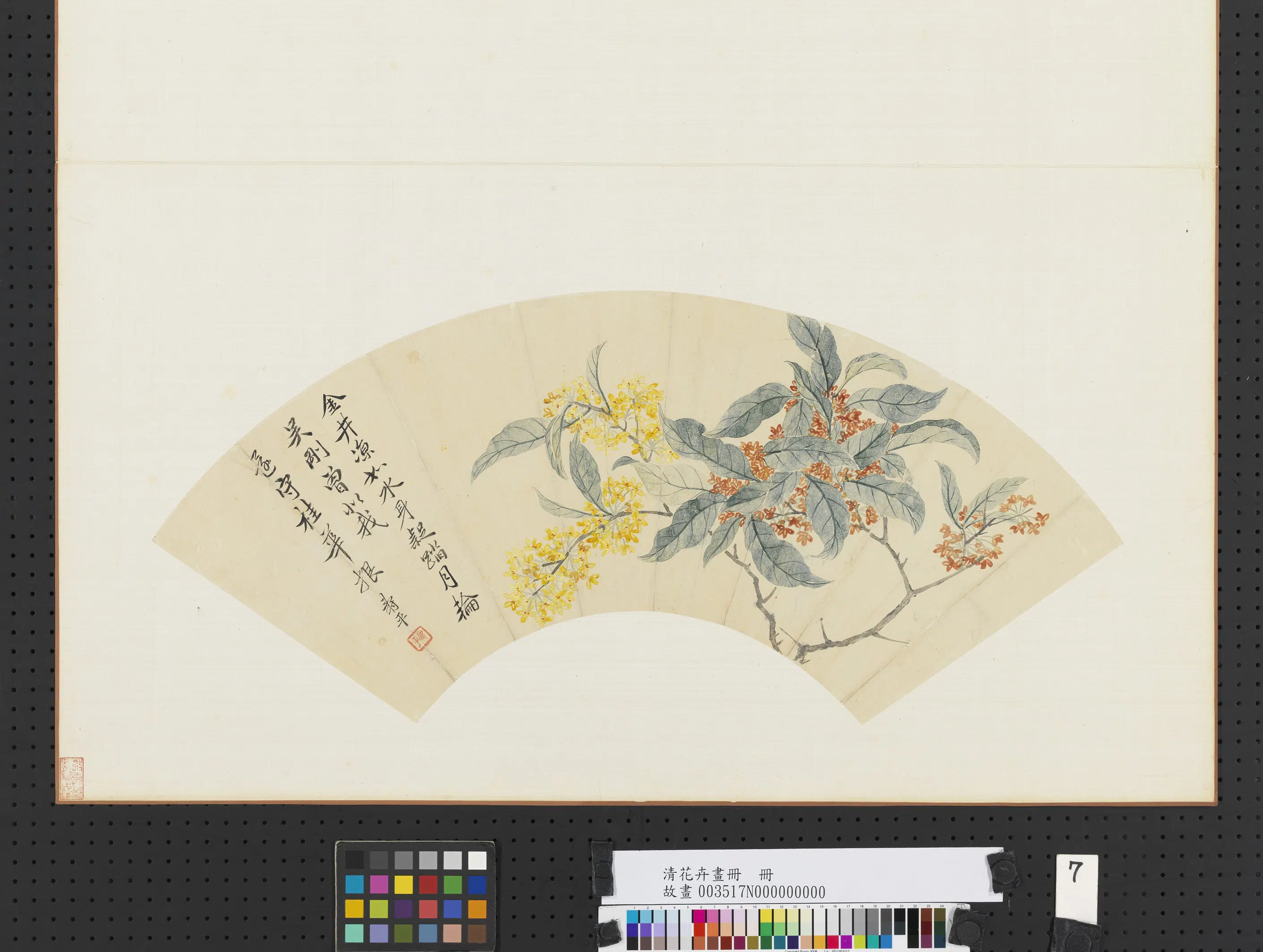 清代【恽寿平】《花卉画册-桂花》