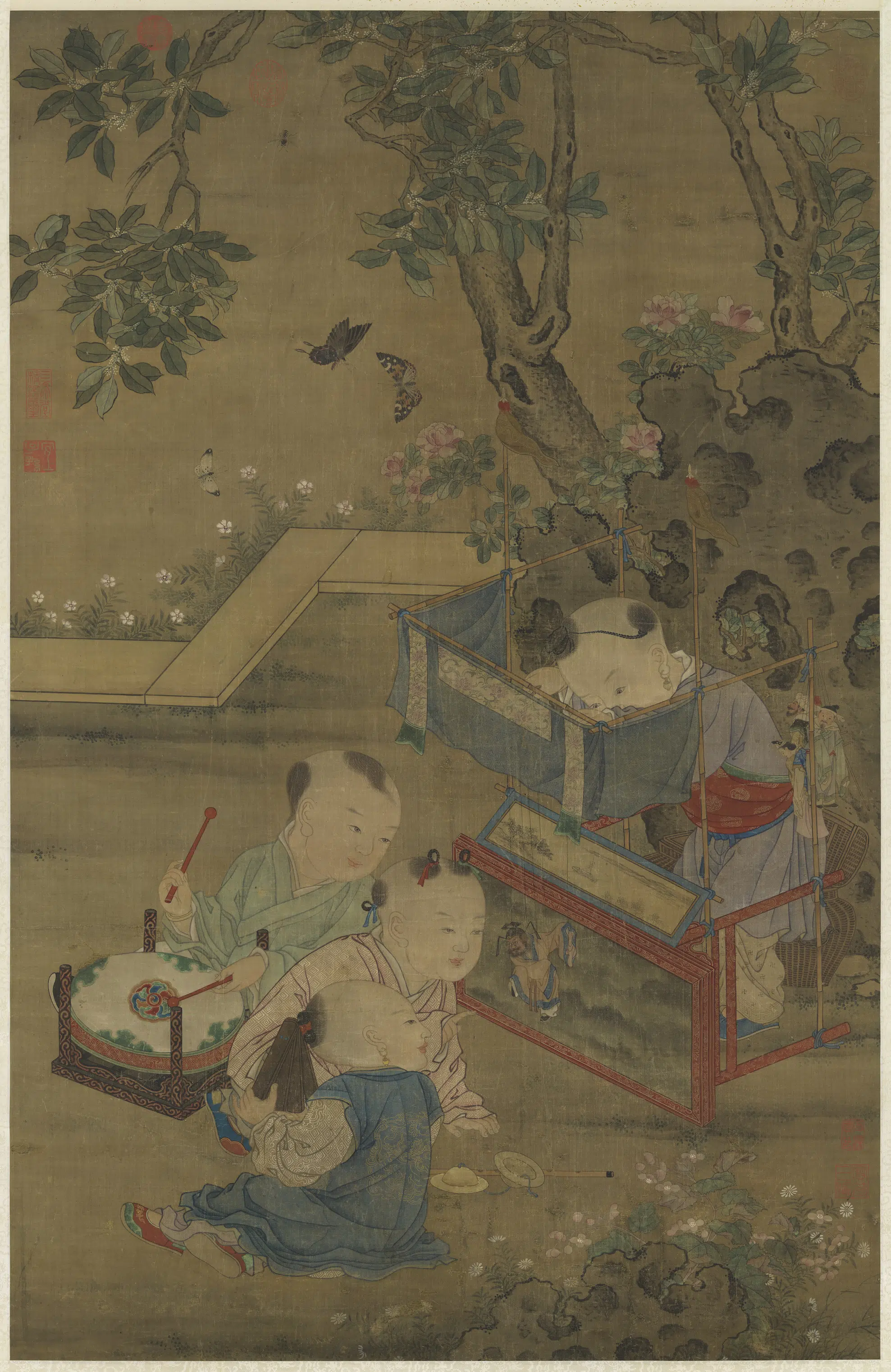 宋代《宋人婴戏图轴》