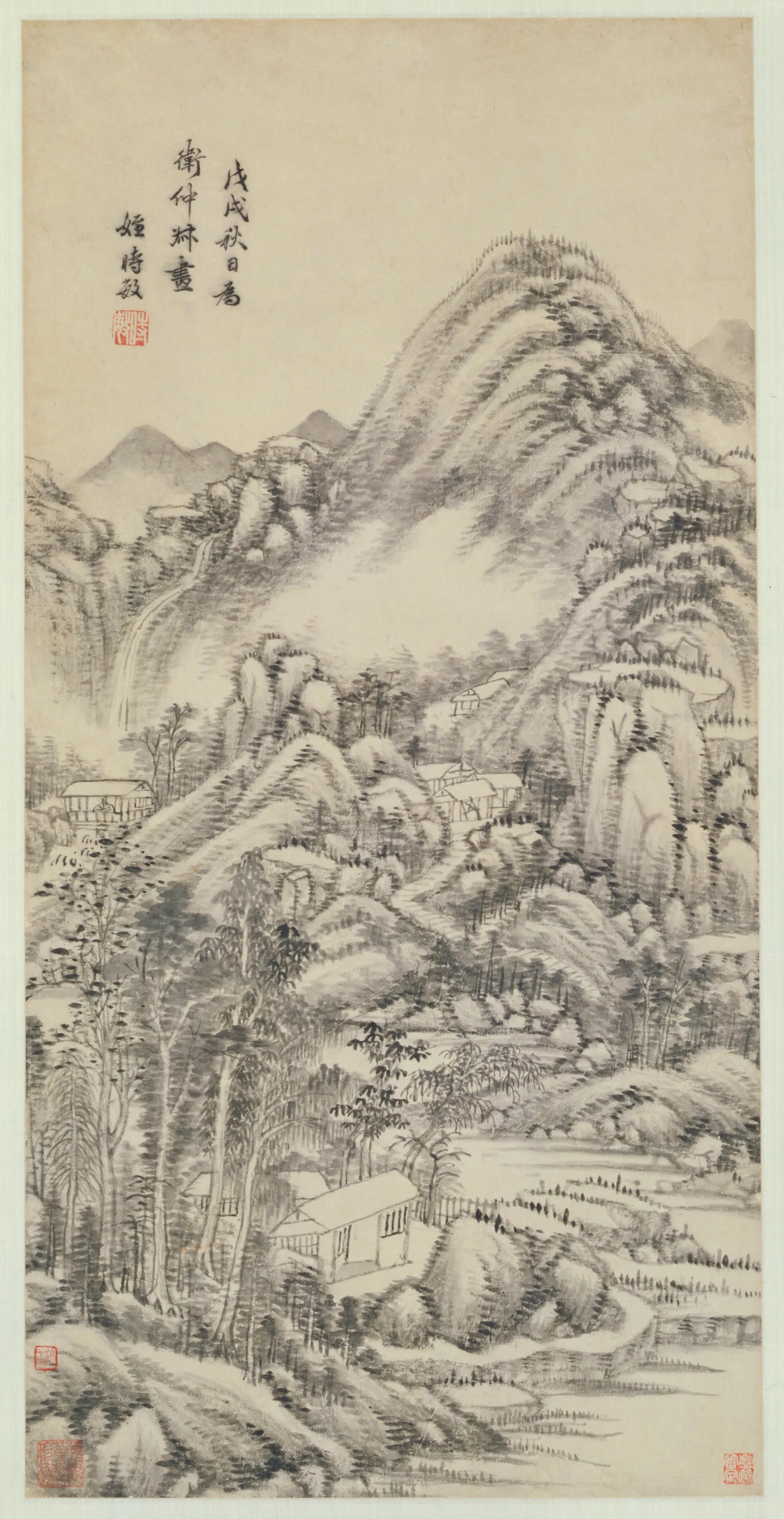 清代【王时敏】《山水轴》