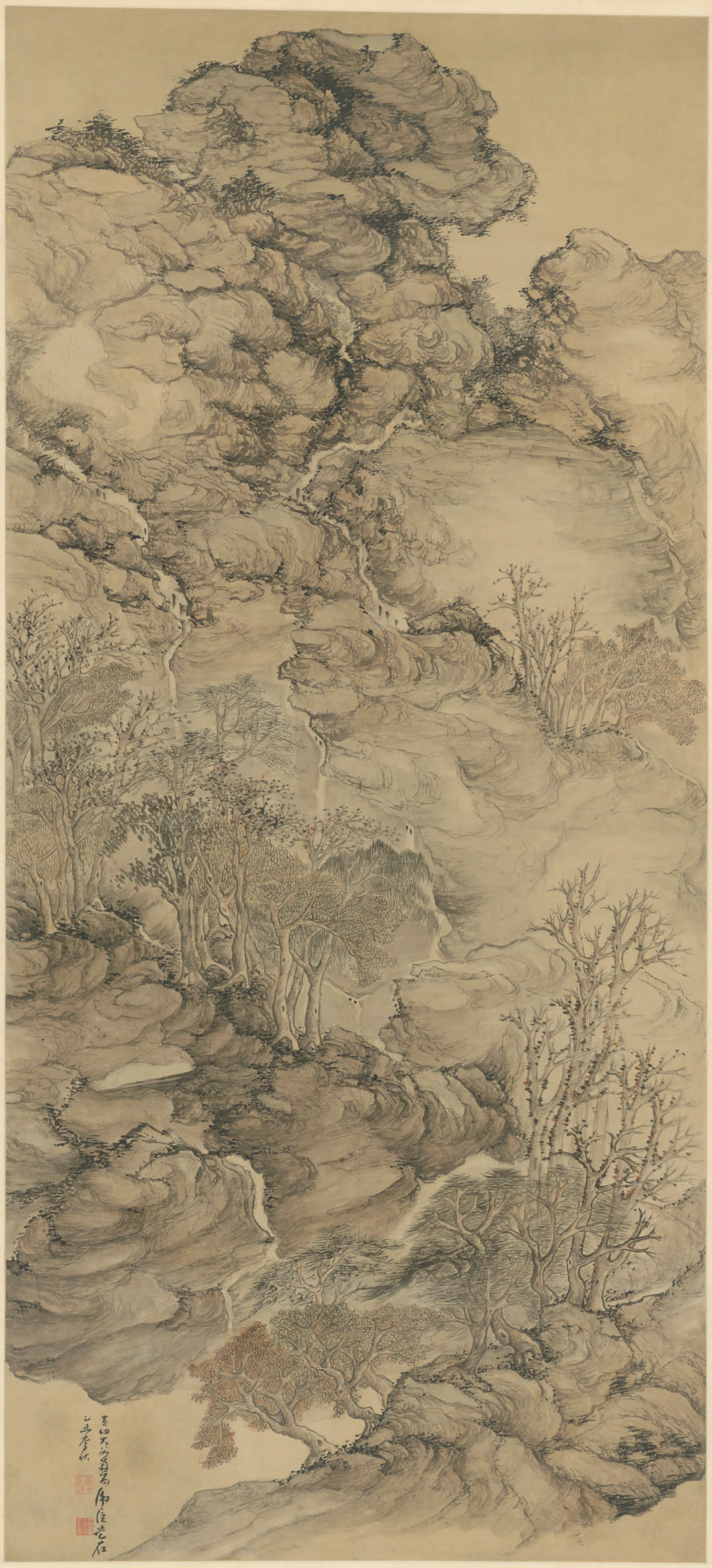 清代【法若真】《山水轴-4》