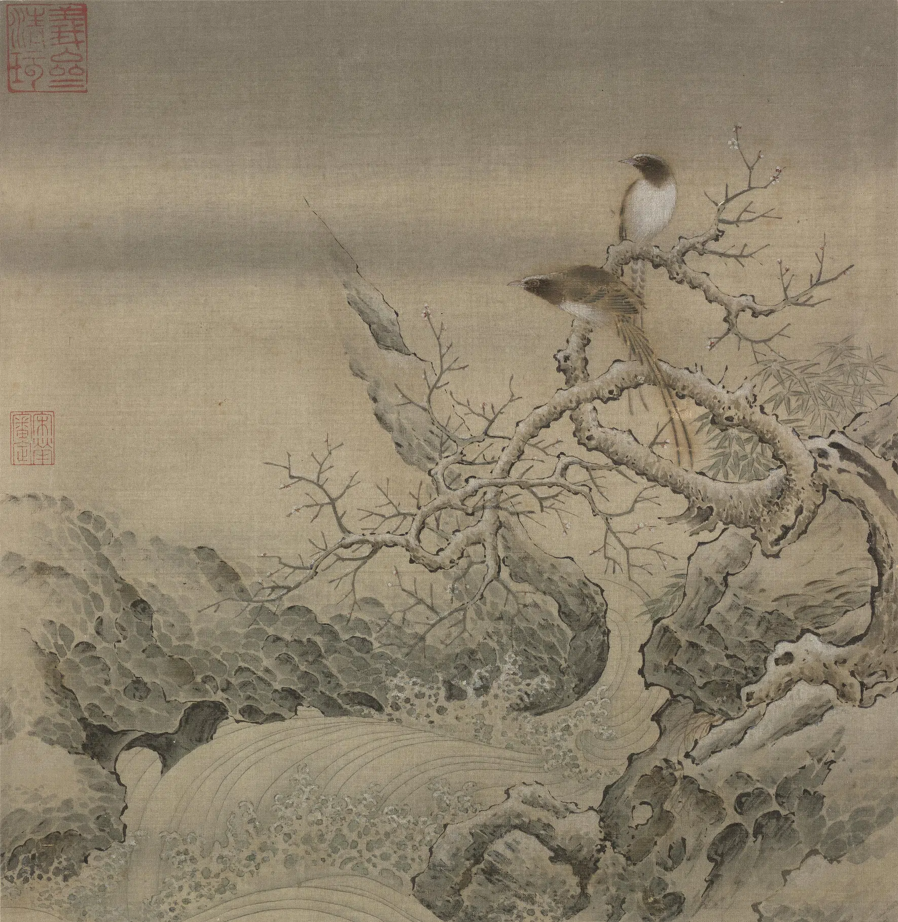 宋代【佚名】《宋人霜柯竹涧页》