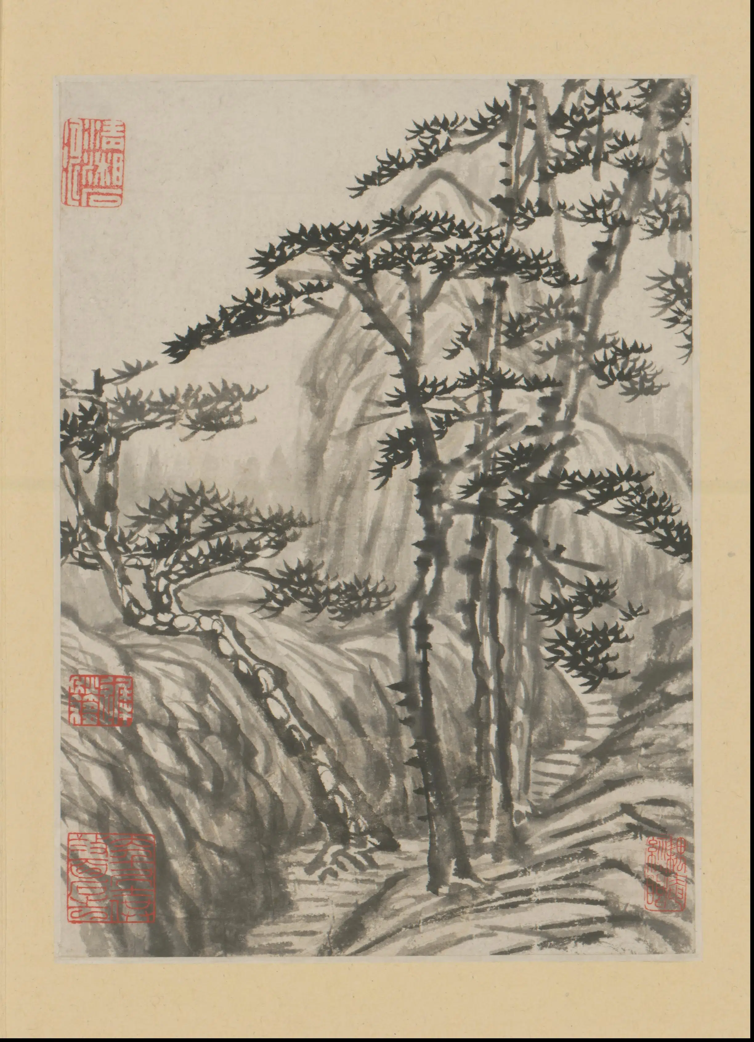 清代【石涛】《金山龙游寺诗意册（13开）》 第3张