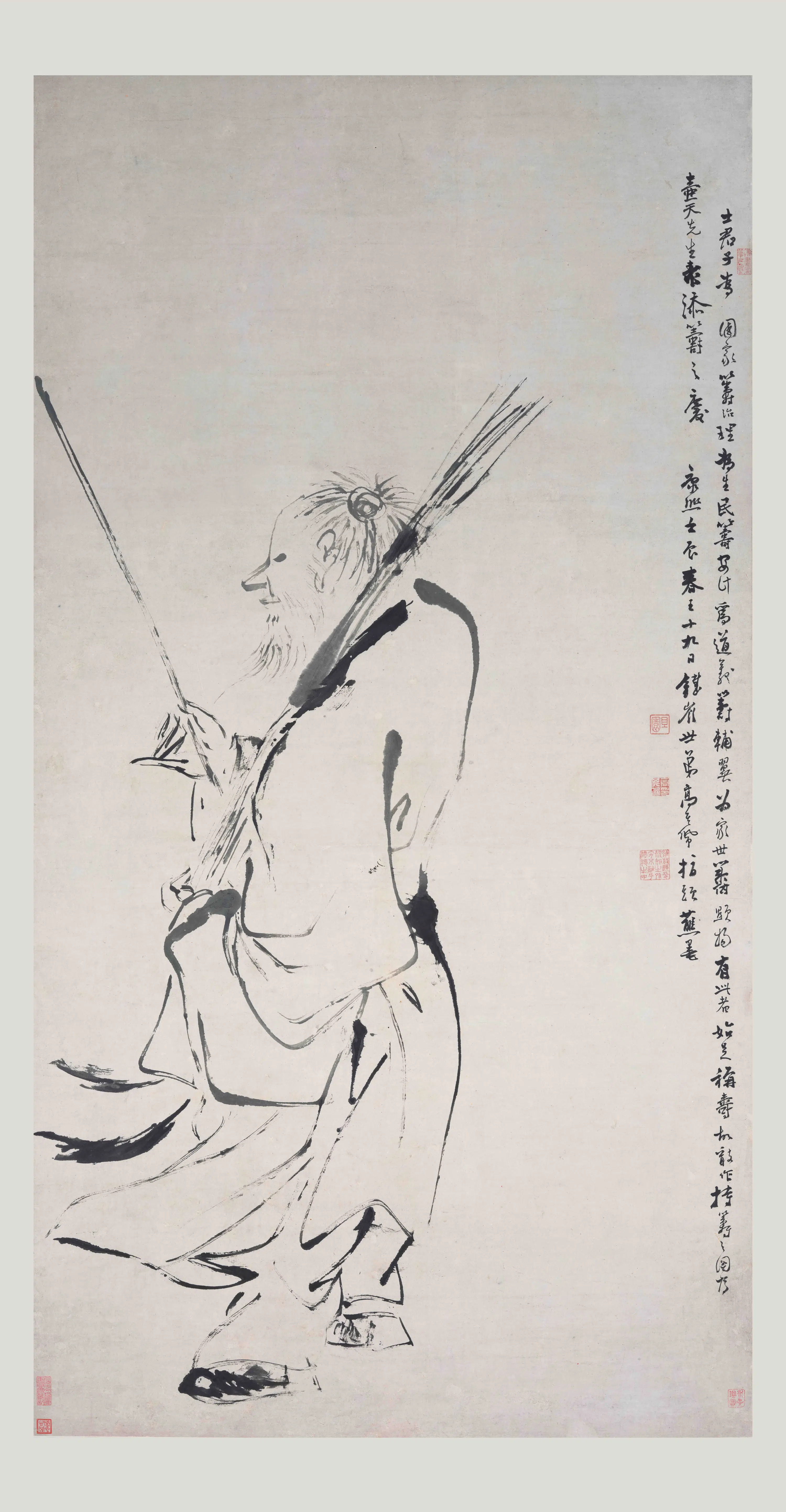 清代【高其佩】《指画添筹图轴》 第1张