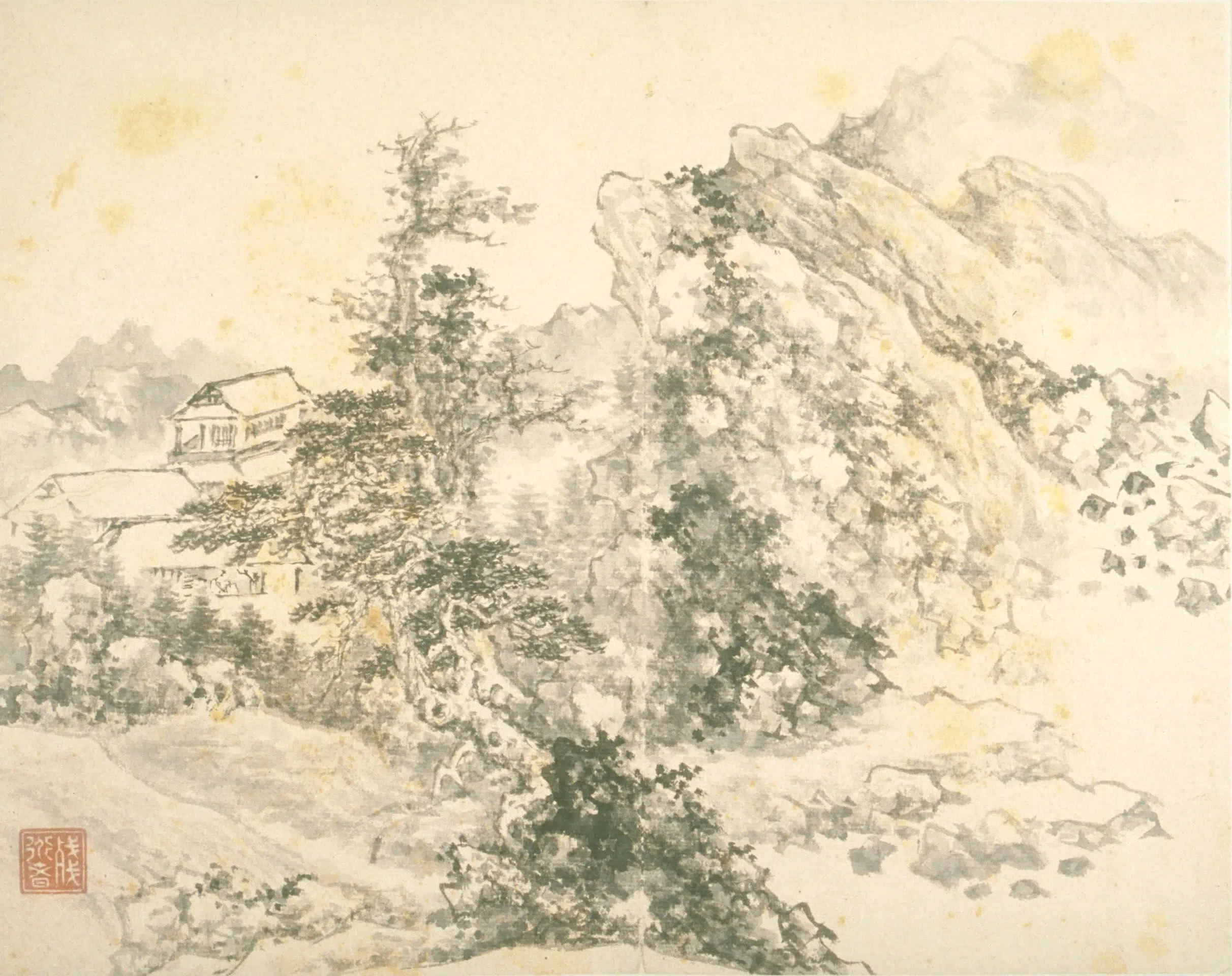 清代【髡残】《山水册》 第2张 清代【髡残】《山水册》 第2张