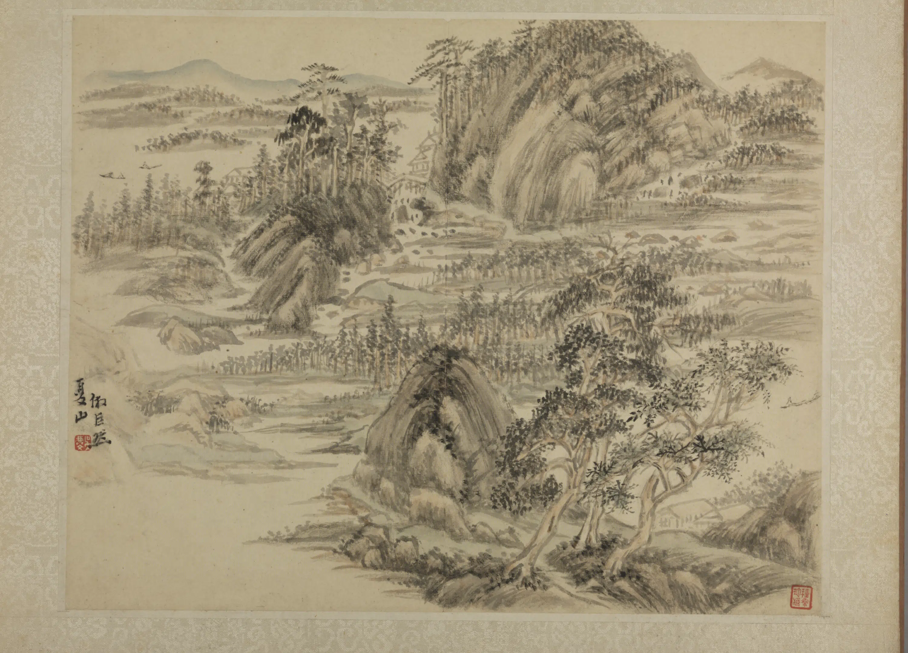 清代【吴麐】《仿古山水册》 第8张