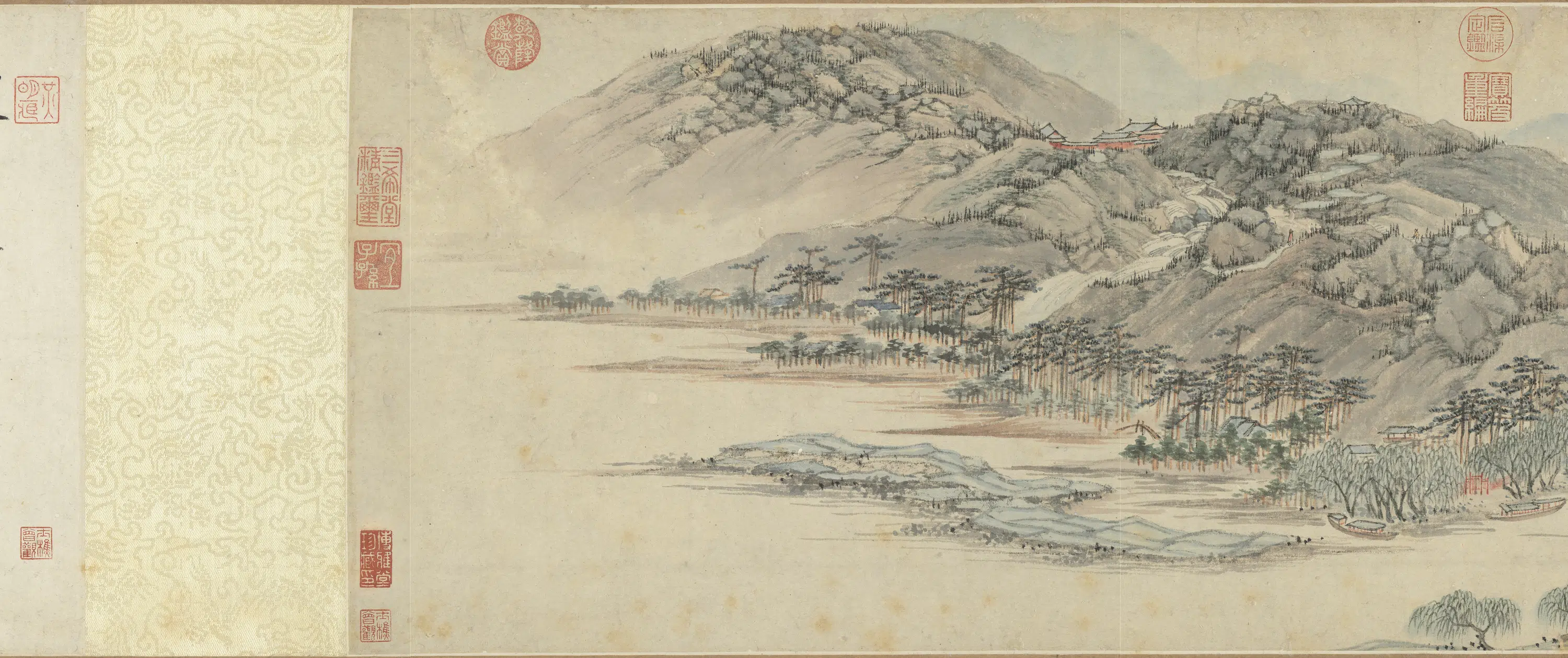 明朝【周琇】《溪山胜概图卷》 第4张