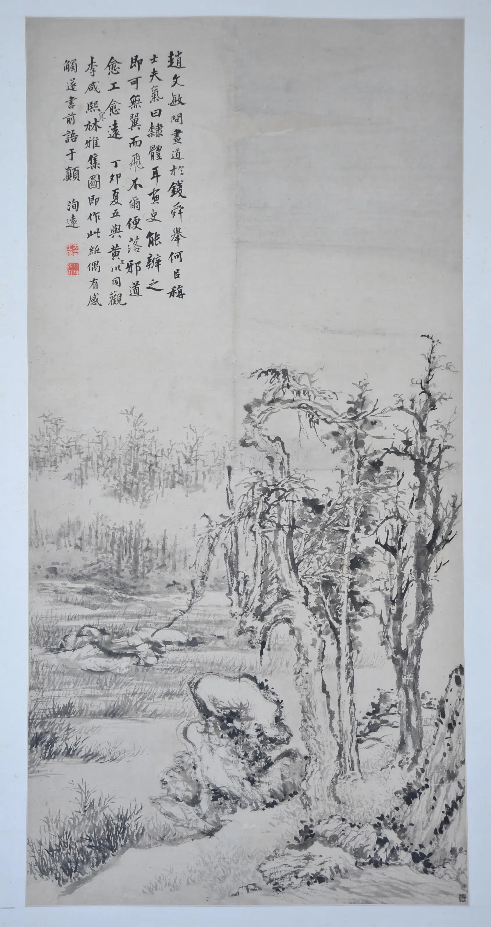 清代【方士庶】《寒林图》