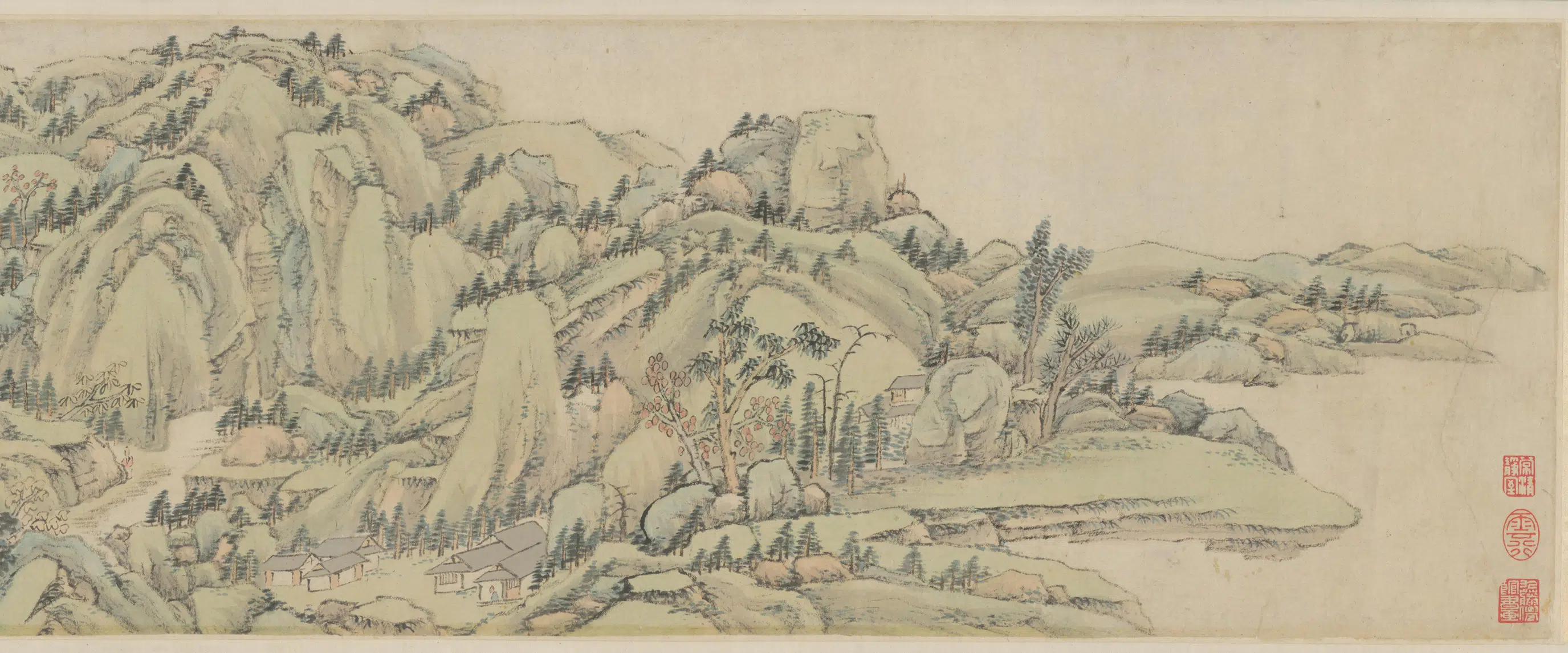 清代【萧云从】《仿古山水图屏》 第16张