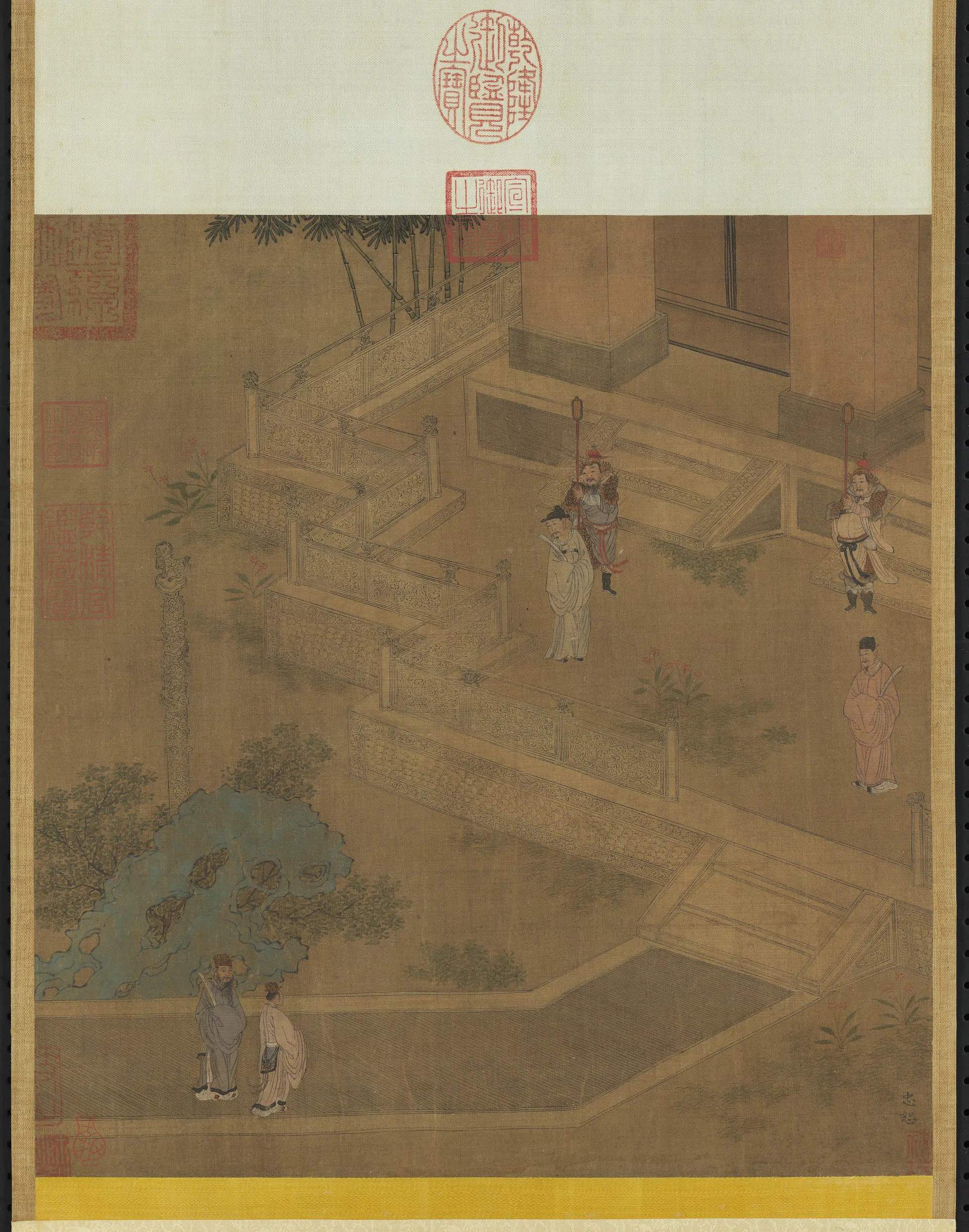 北宋【郭忠恕】《金门应诏图轴》