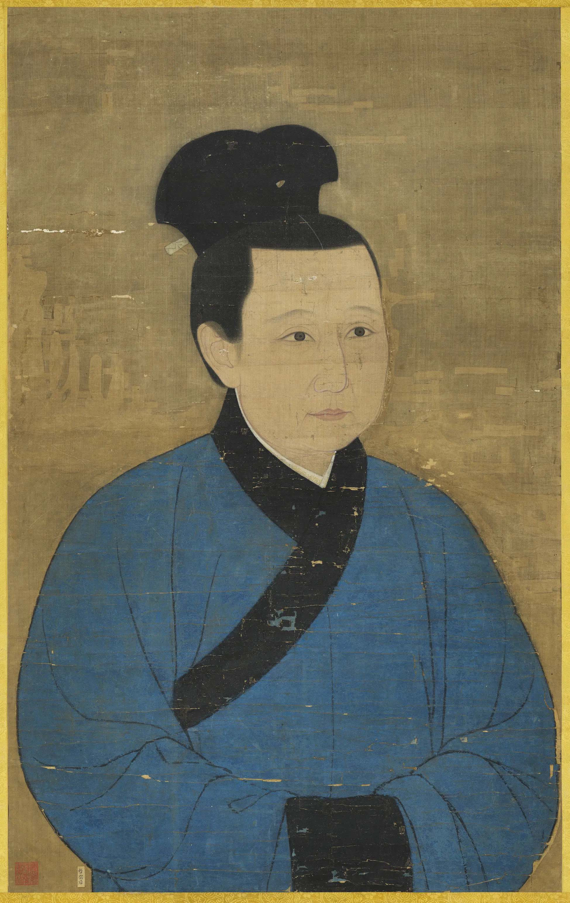 宋代《宋哲宗后坐像图轴》