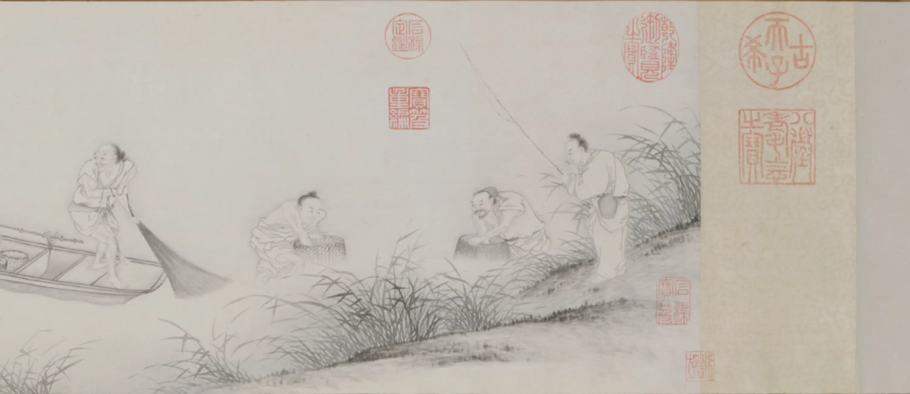 清代【张若澄】《渔家乐事图卷》 第7张