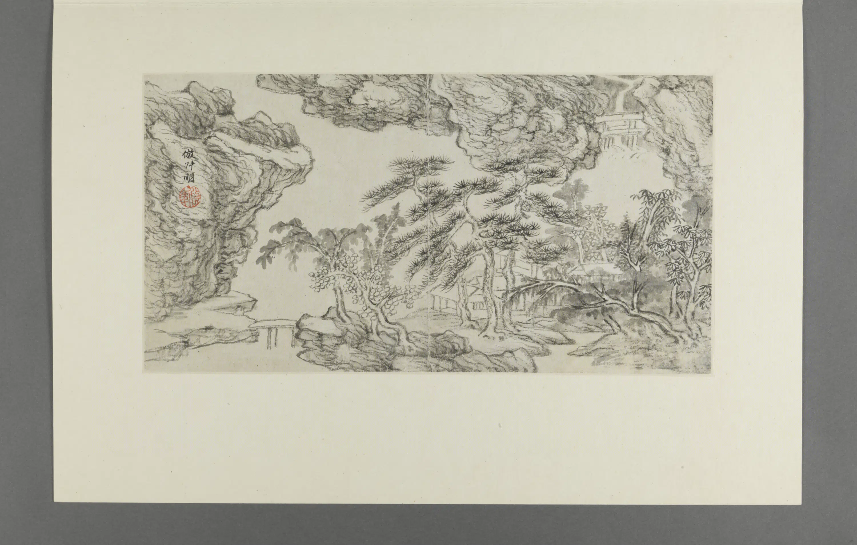 清代【王翚】《山水册（8开）》 第7张
