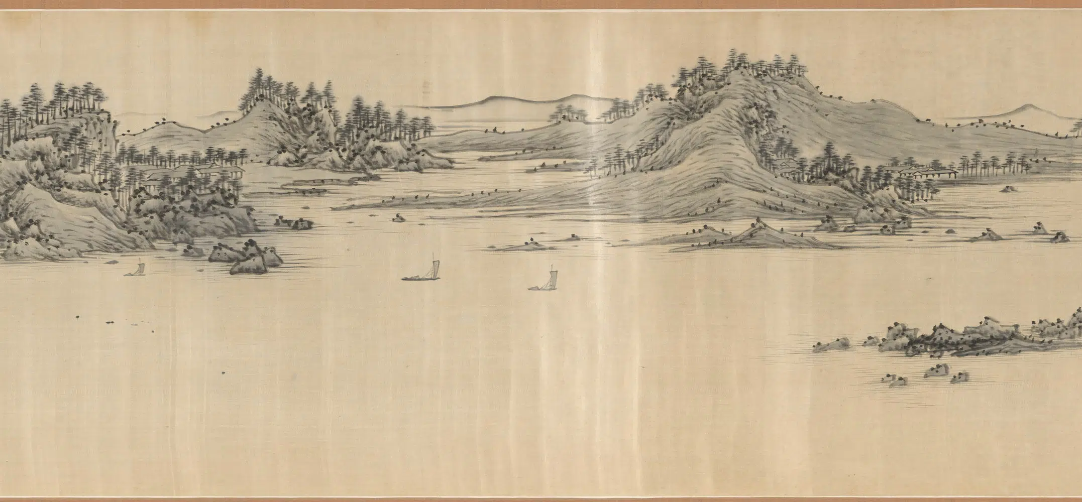 清代【孙浪】《江山泛舟图卷》 第2张 清代【孙浪】《江山泛舟图卷》 第2张