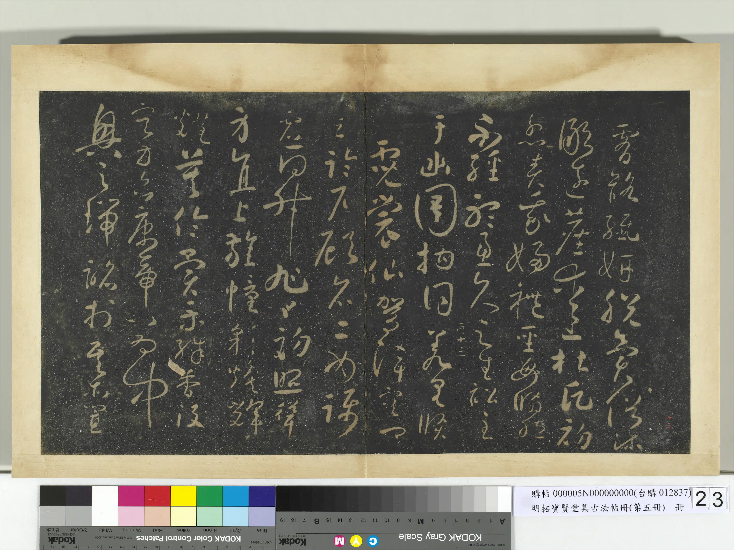 唐朝【怀素】《明拓宝贤堂集古法帖册（第五册）册-唐怀素圣母帖》 第2张
