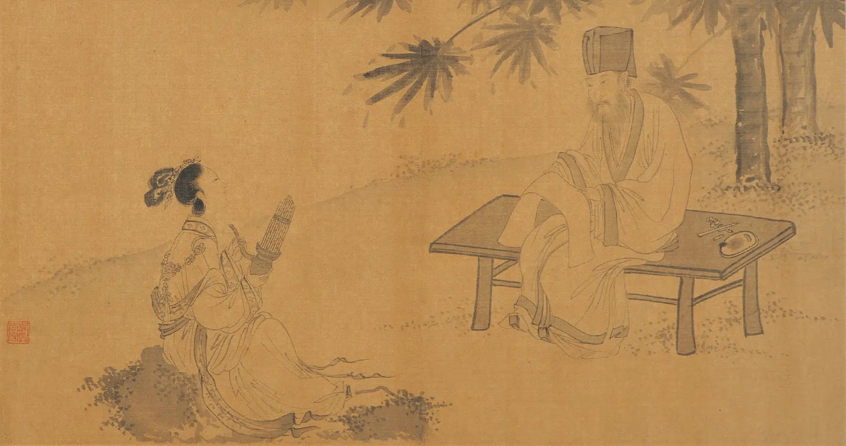 明朝【吴伟】《人物四段卷》