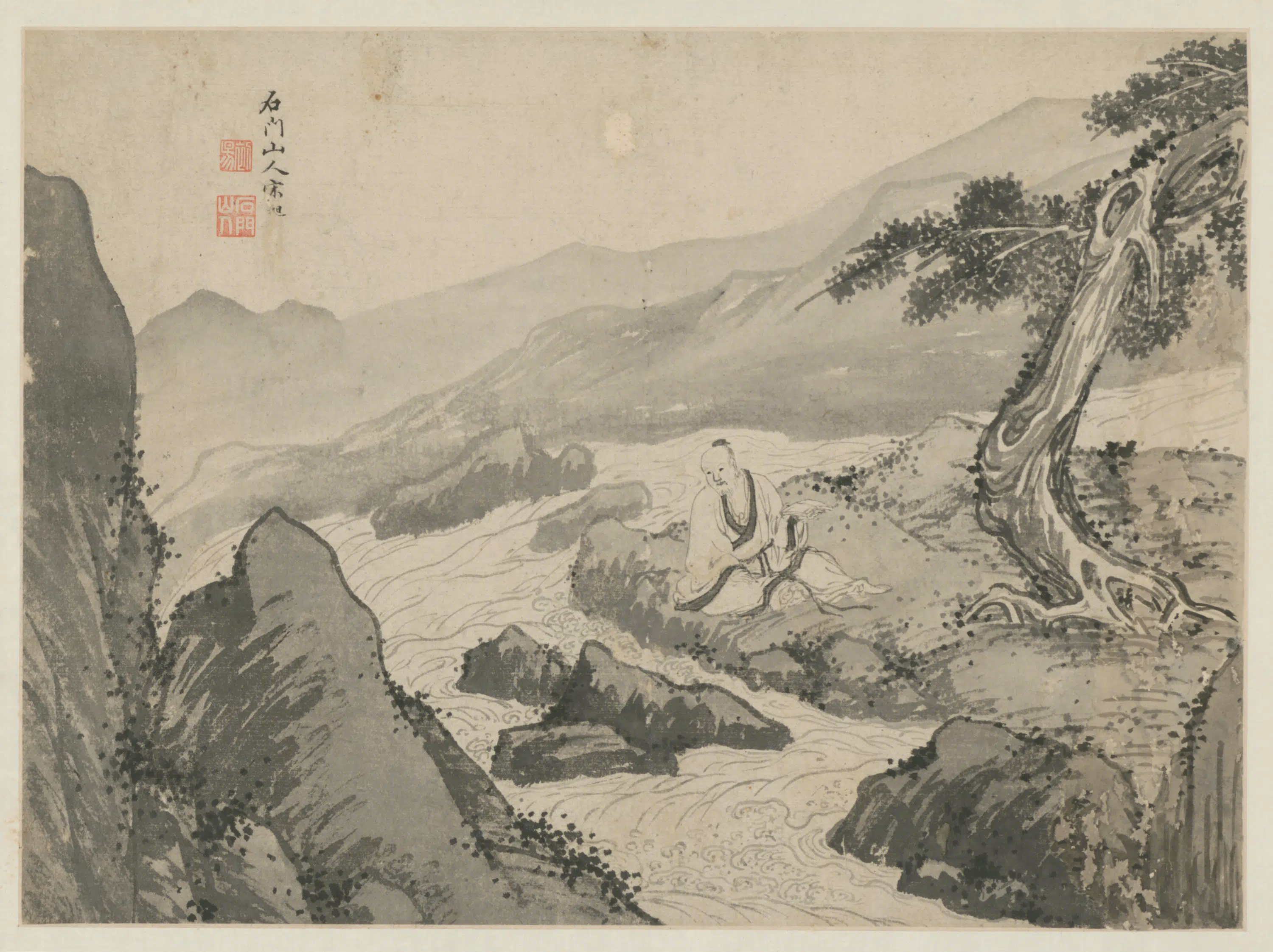 明朝【宋旭】《山水册（6开）》 第5张