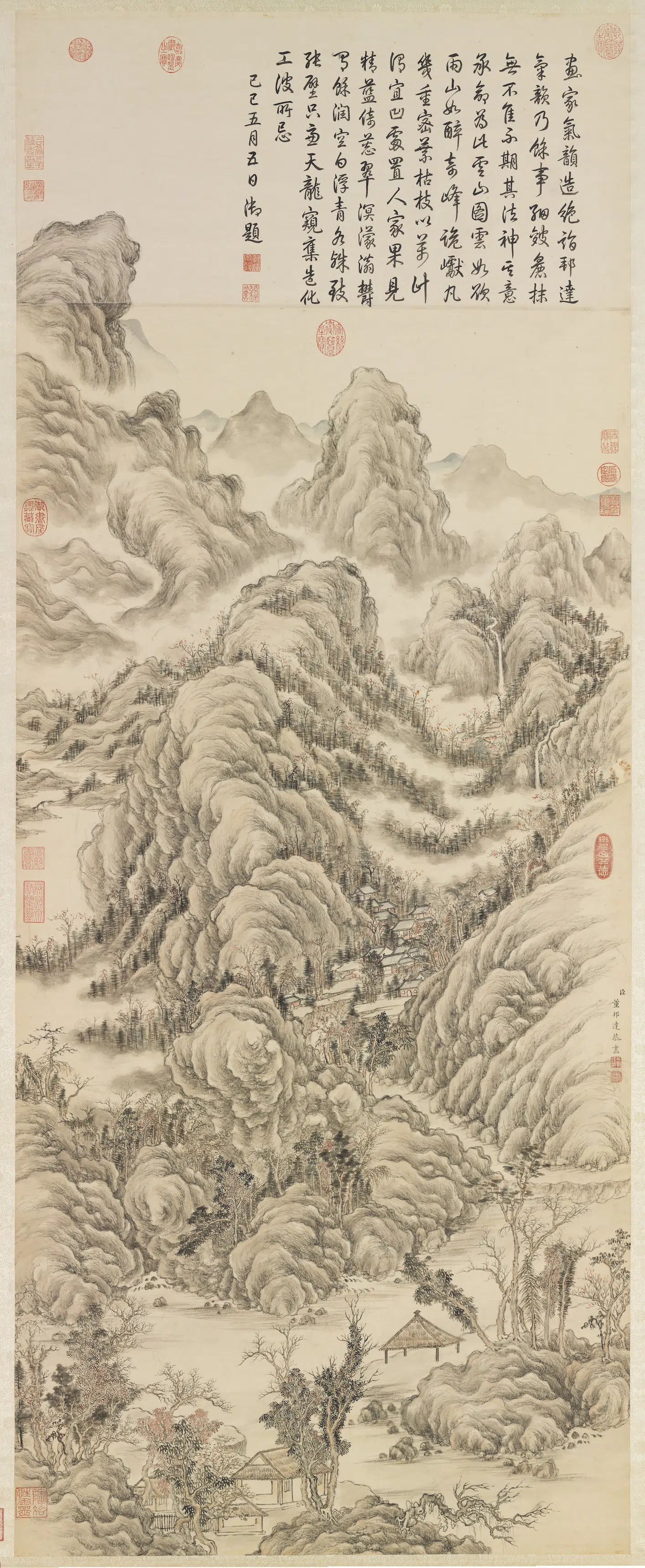 清代【董邦达】《云山图轴》