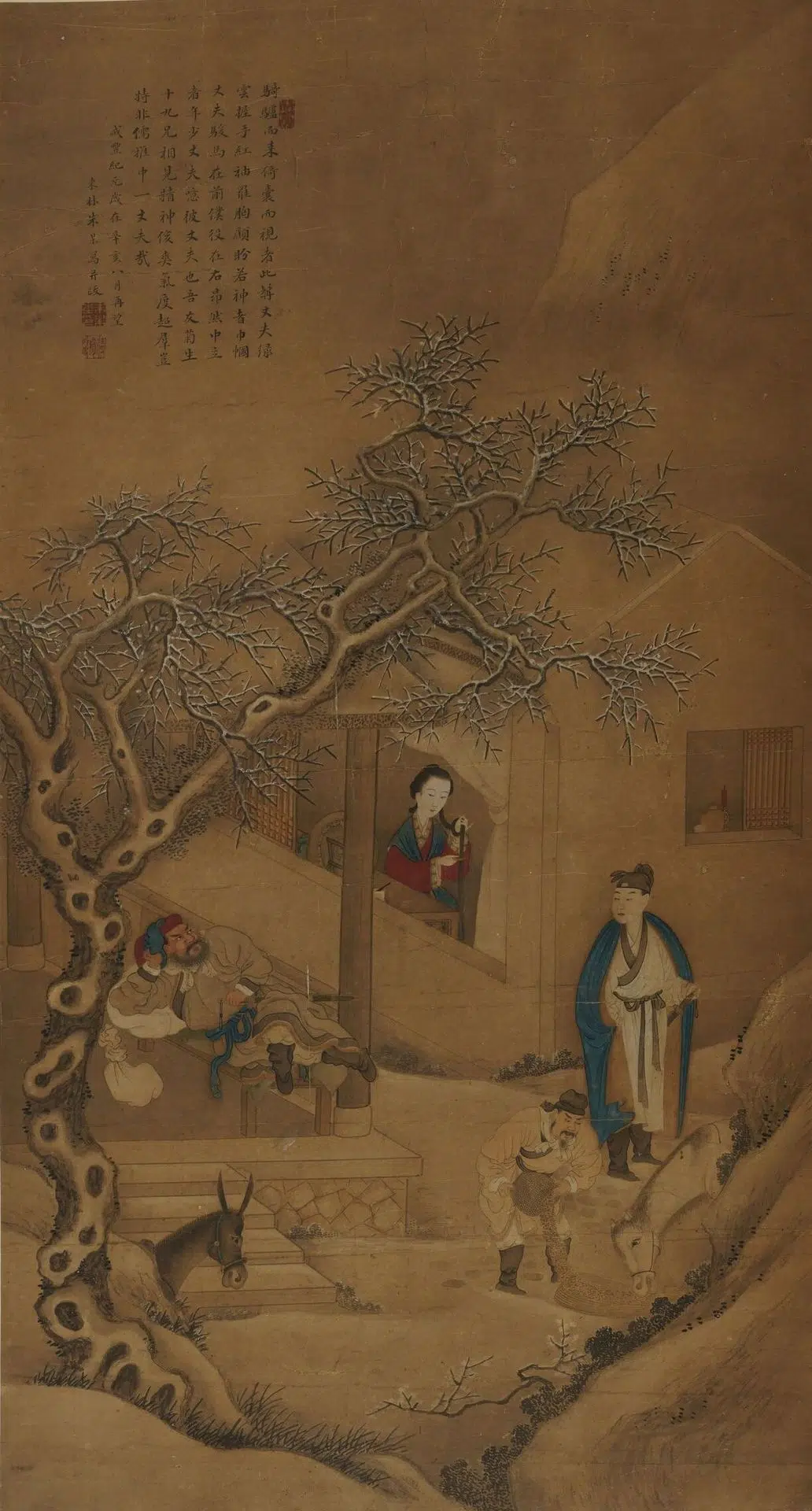 清代【朱杲】《人物轴》
