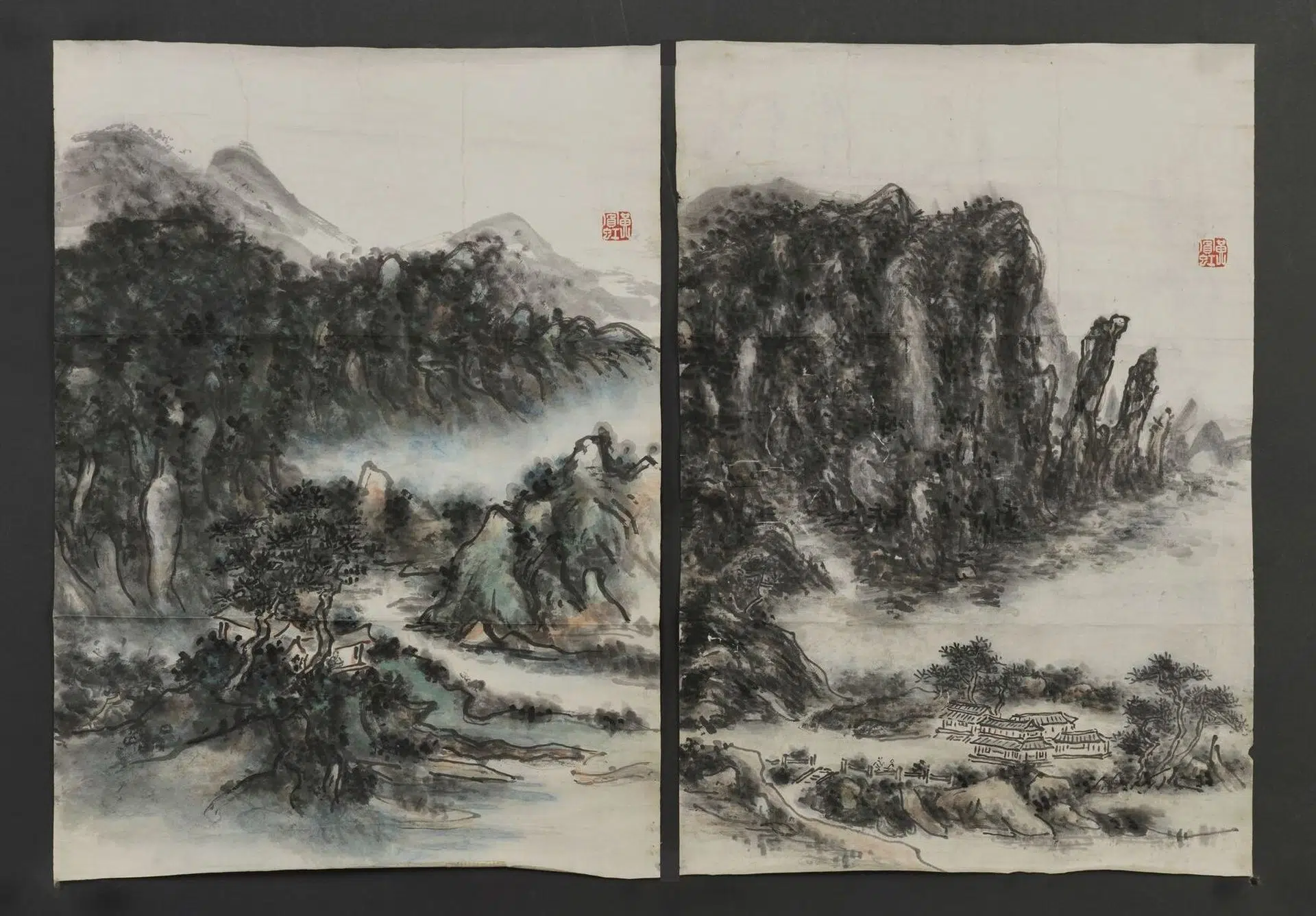 现代【黄宾虹】《山水条幅》