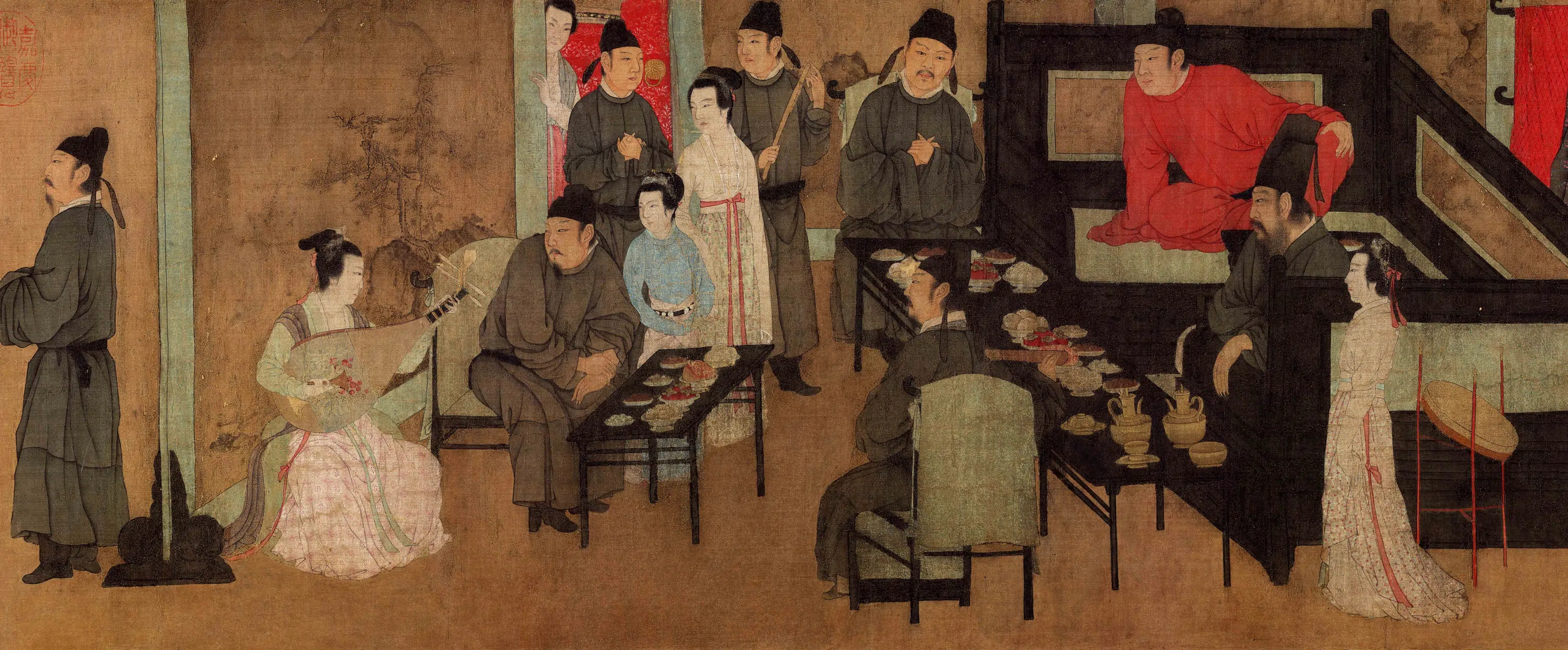 五代十国【顾闳中】《韩熙载夜宴图卷》 第19张