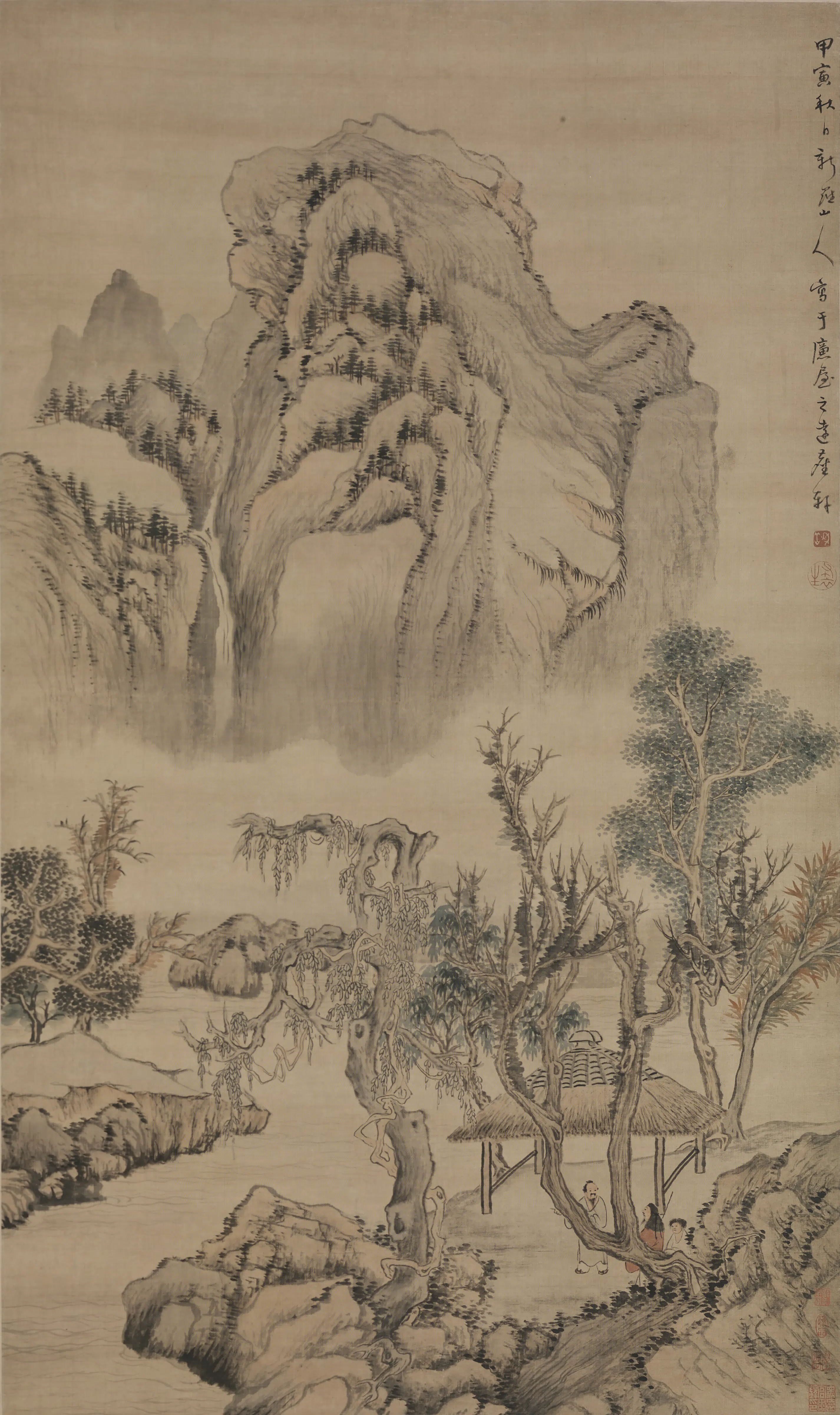 清代【华喦】《山水轴》