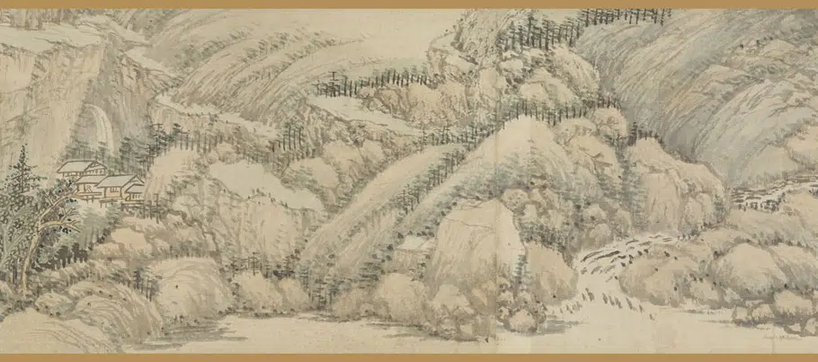 清代【王翚】《仿黄公望富春山居图卷》 第7张 清代【王翚】《仿黄公望富春山居图卷》 第7张