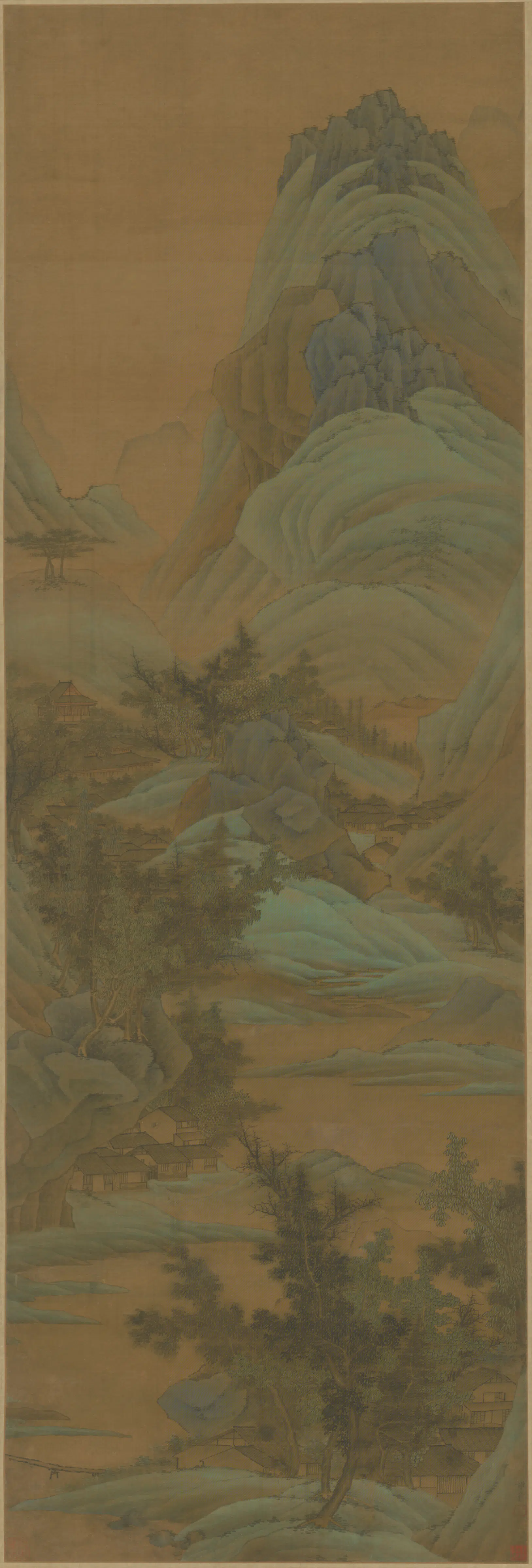 清代【谢荪】《山水图轴》