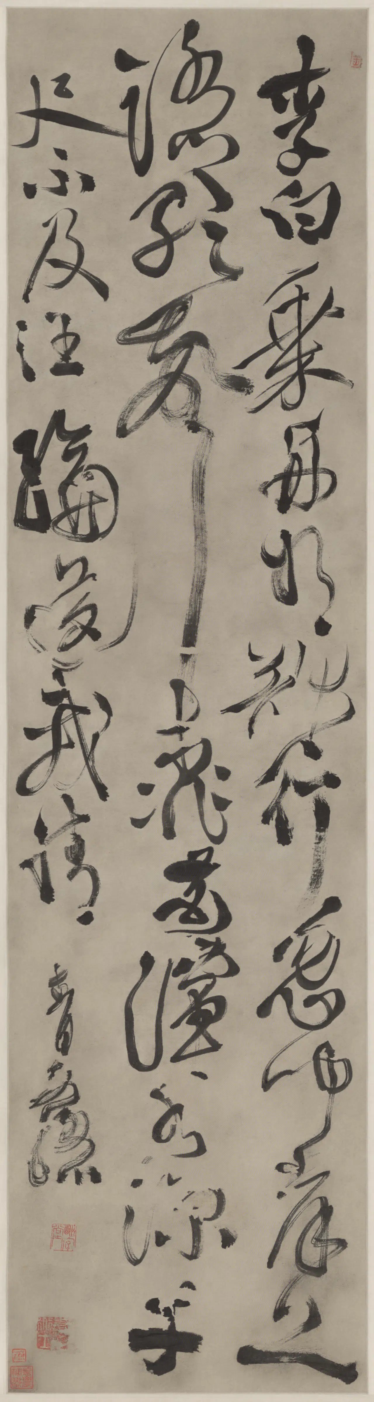 明朝【徐渭】《草书唐诗轴》