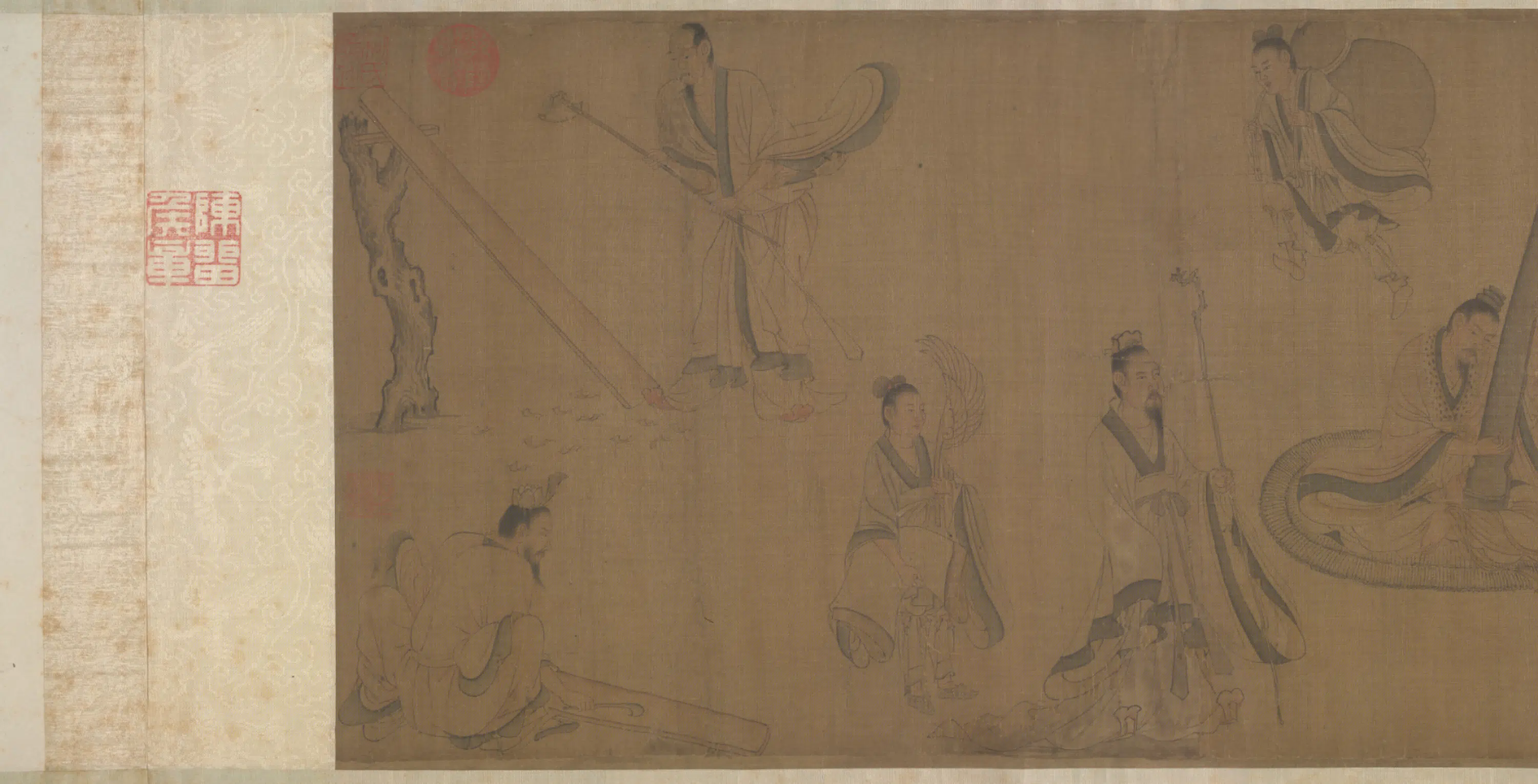 东晋【顾恺之】《宋人摹斫琴图卷》 第1张 东晋【顾恺之】《宋人摹斫琴图卷》 第1张