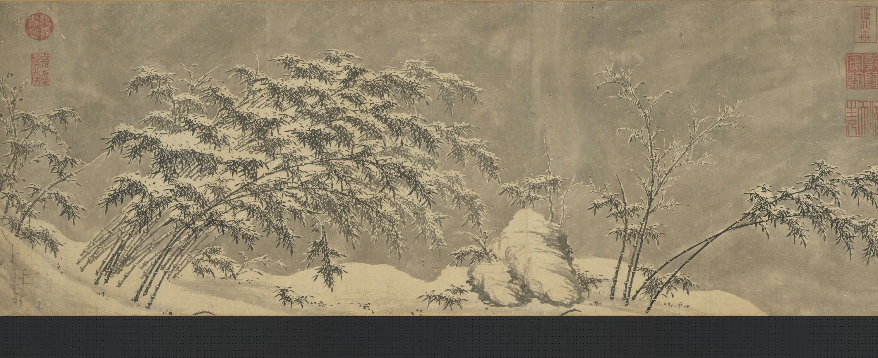元代【郭畀】《雪竹图卷》 第3张