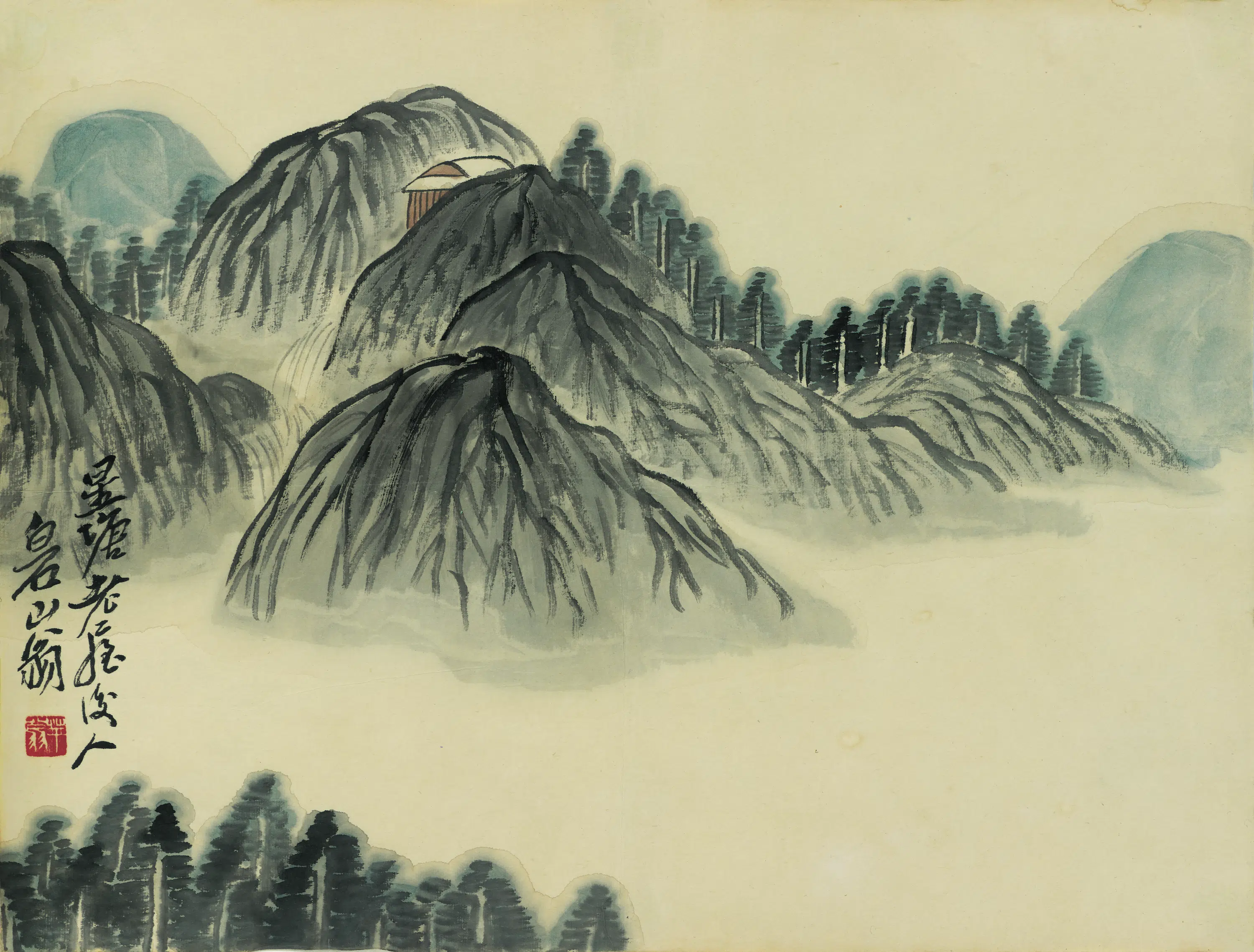 近现代【齐白石】《借山图册23开》 第11张